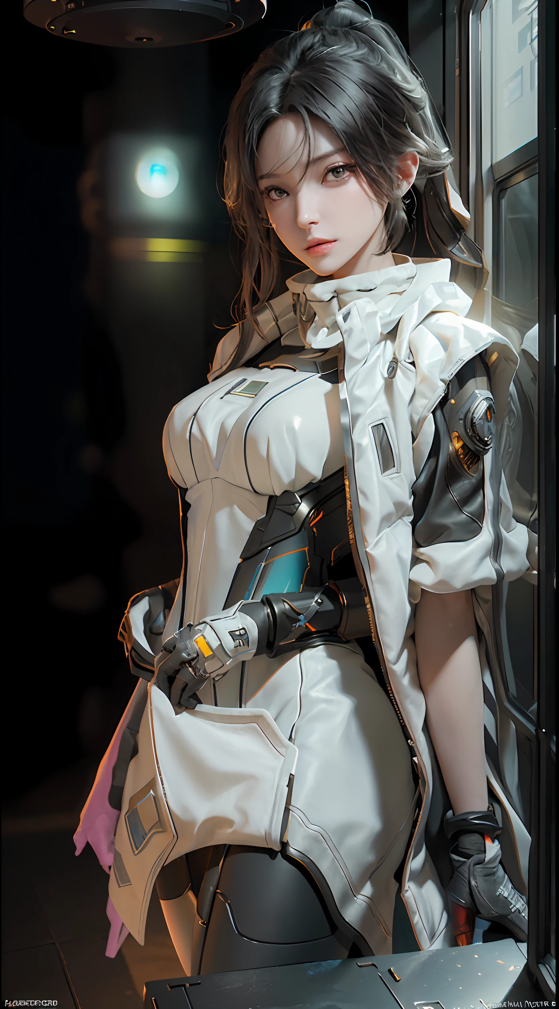 ((Best quality)), ((masterpiece)), (detailed:1.4), 3D, an image of a beautiful cyberpunk female,HDR (High Dynamic Range),Ray Tracing,NVIDIA RTX,Super-Resolution,Unreal 5,Subsurface scattering,PBR Texturing,Post-processing,Anisotropic Filtering,Depth-of-field,Maximum clarity and sharpness,Multi-layered textures,Albedo and Specular maps,Surface shading,Accurate simulation of light-material interaction,Perfect proportions,Octane Render,Two-tone lighting,Wide aperture,Low ISO,White balance,Rule of thirds,8K RAW,