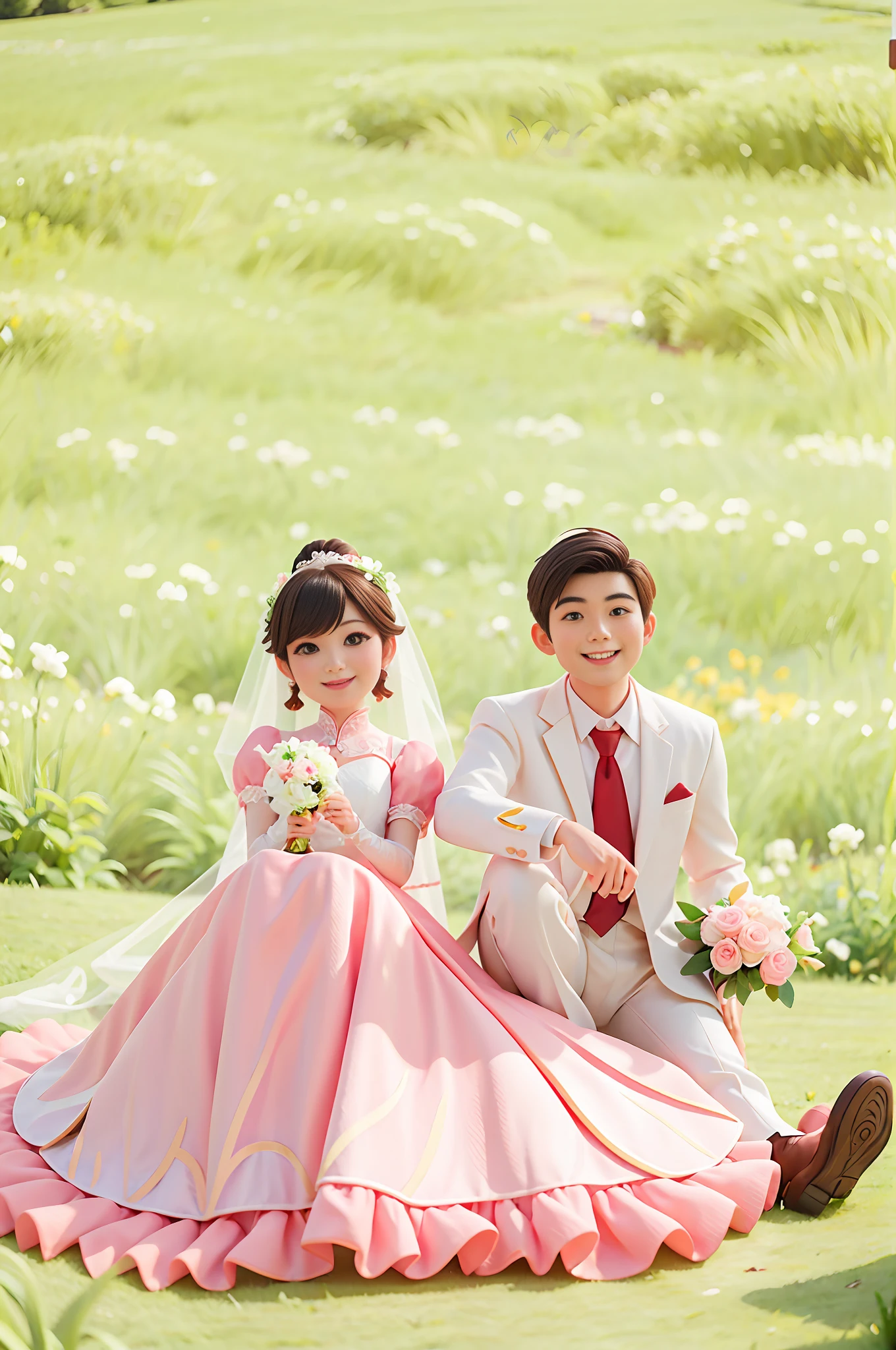 Bride and groom sitting on floor in formal clothes, happy smile, Nguyen Jia and Bong Hua Zhong, wedding photos, cute couple, Cheng Yanjun, happy couple, couple portrait, couple portrait, photo taken by Nikon D 7 5 0, photo taken by Nikon D750, photo taken by Nikon D750, photo taken, promotional video, Yan, professional wedding photography, couple pose, Shaxi