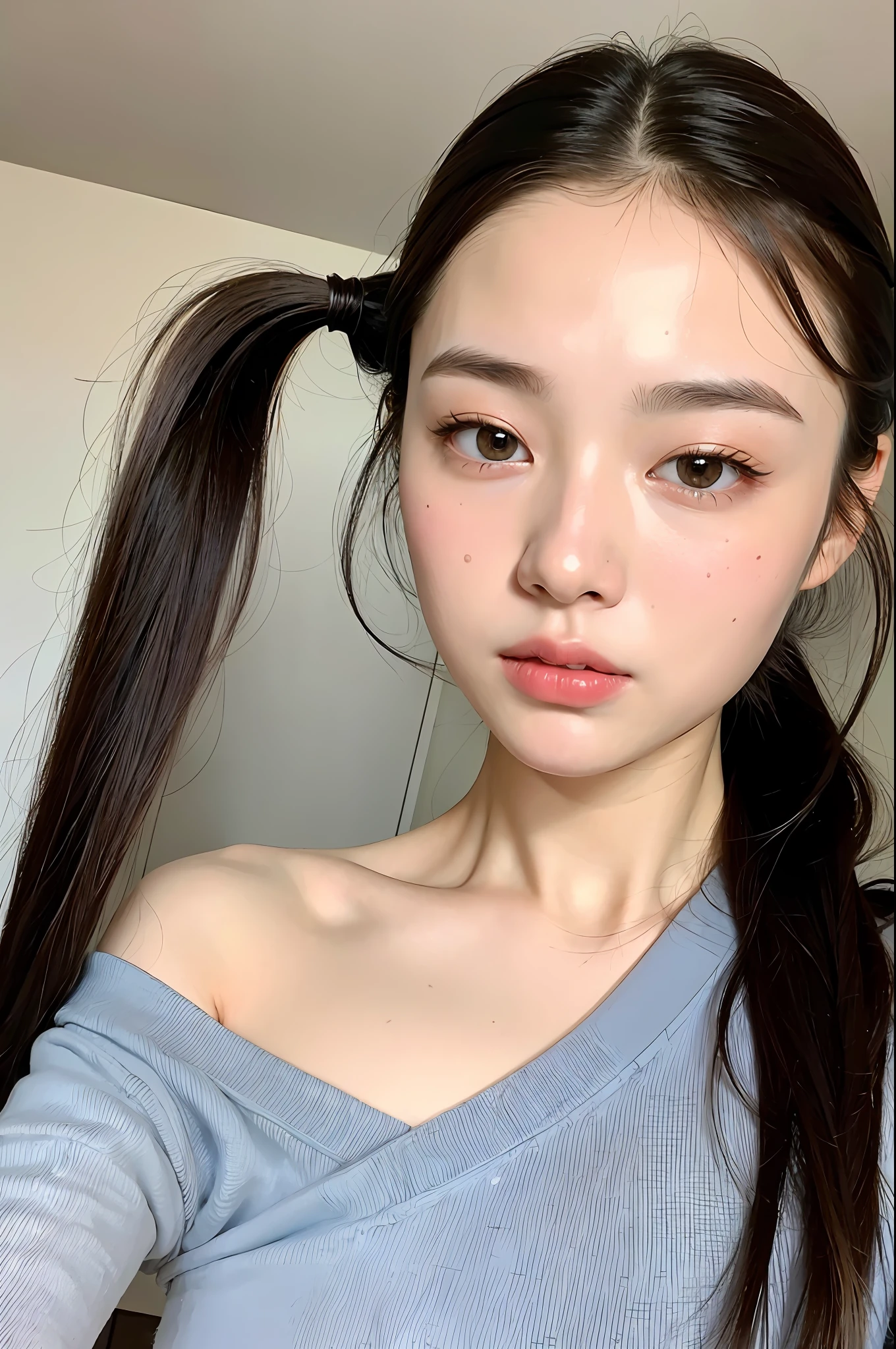 ((Top Quality, 8k, Masterpiece: 1.3)), 1 Girl (Casual Hairstyle, Small), Bikini, Indoor, Ultra Detailed Face, Detailed Eyes, Double Eyelids, Full Body, Japan People