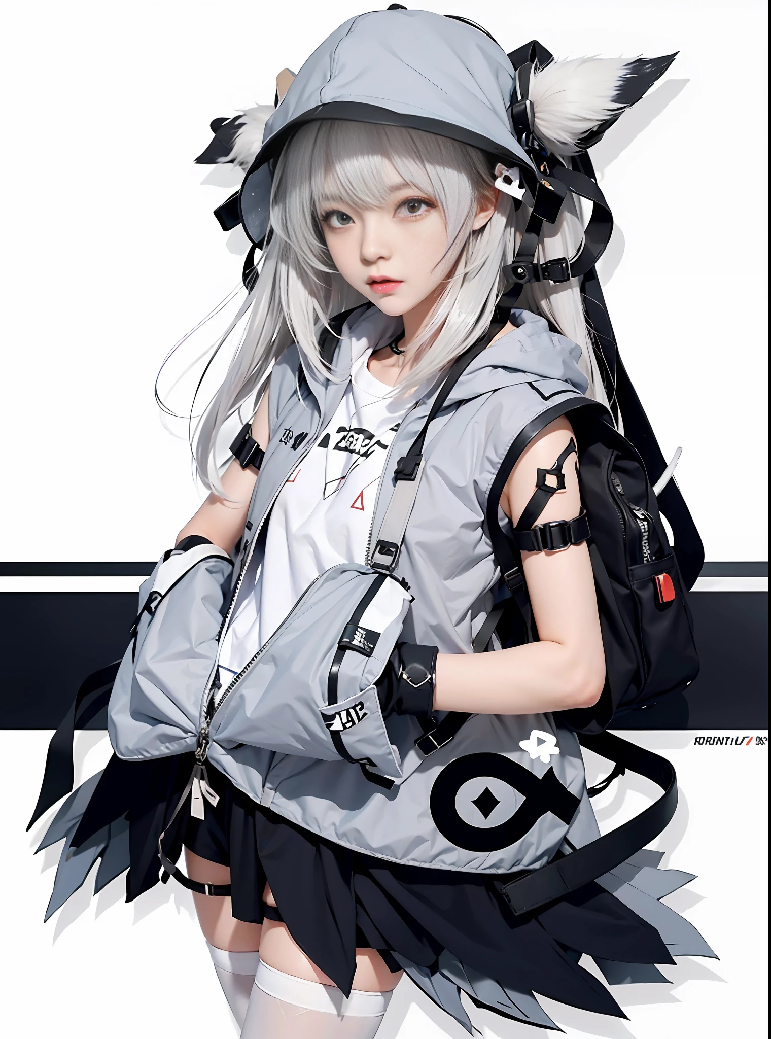 anime girl with a cat ears and a backpack, from arknights, kantai collection style, best anime 4k konachan wallpaper, from girls frontline, girls frontline style, arknights, zerochan art, mihoyo art style, lolish, anime manga robot!! anime girl, (anime girl), pixiv style, noire, high quality anime artstyle