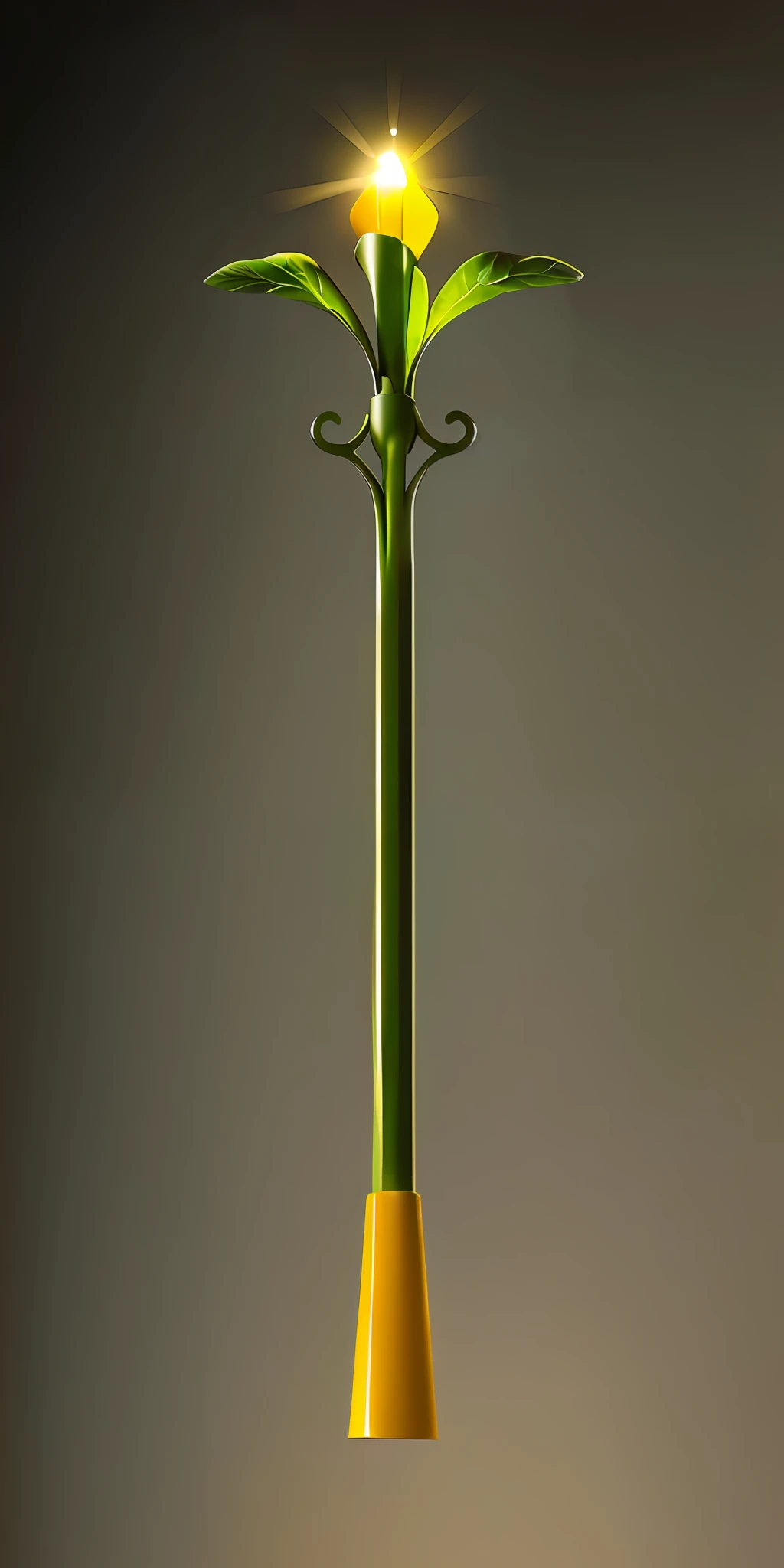 A masterpiece to create a street lamp, featuring the form elements of mustard greens, presented in the highest quality.