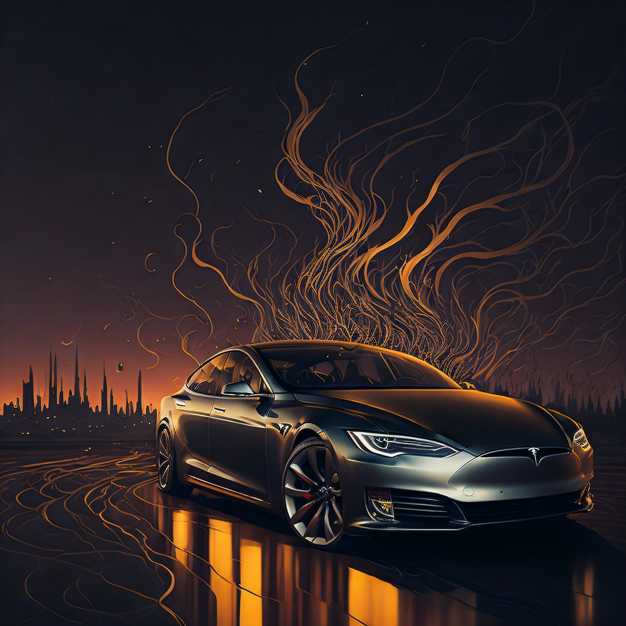 portrait of a tslas,in (the golden hour:1.33), pixar style, by tristan eaton stanley artgerm and tom bagshaw