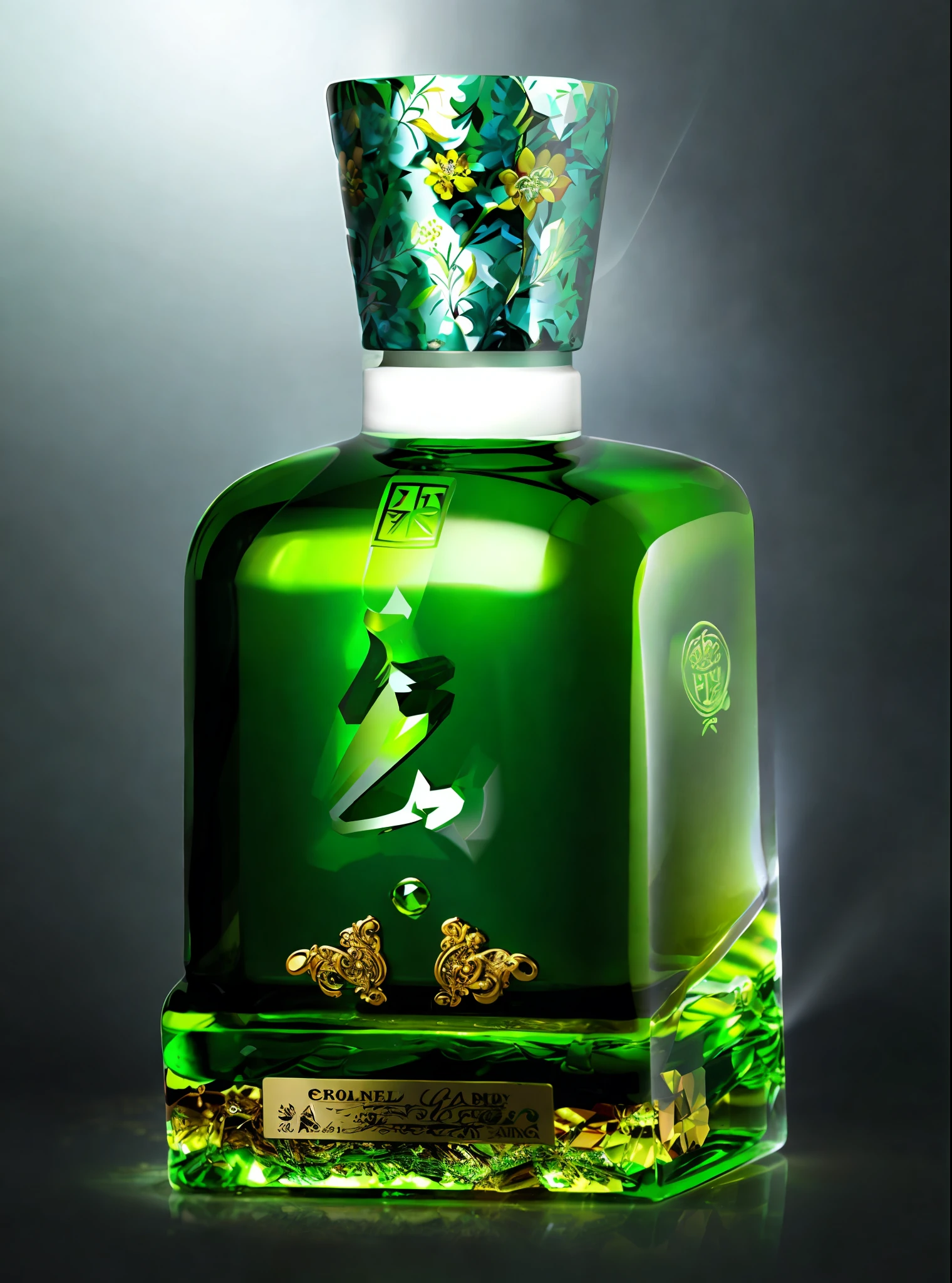 Emerald texture bottle, HD