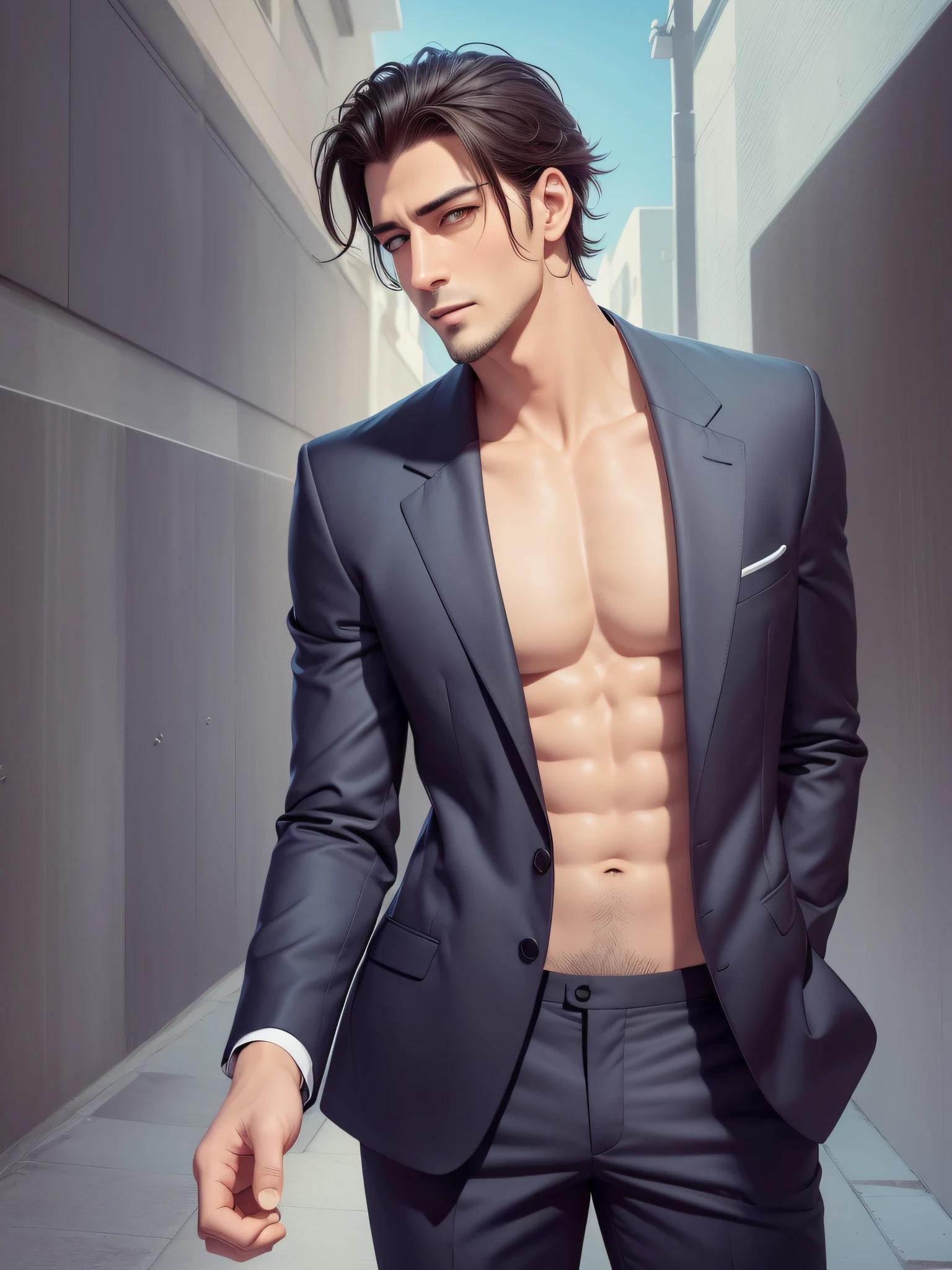 My lover, a handsome thin man