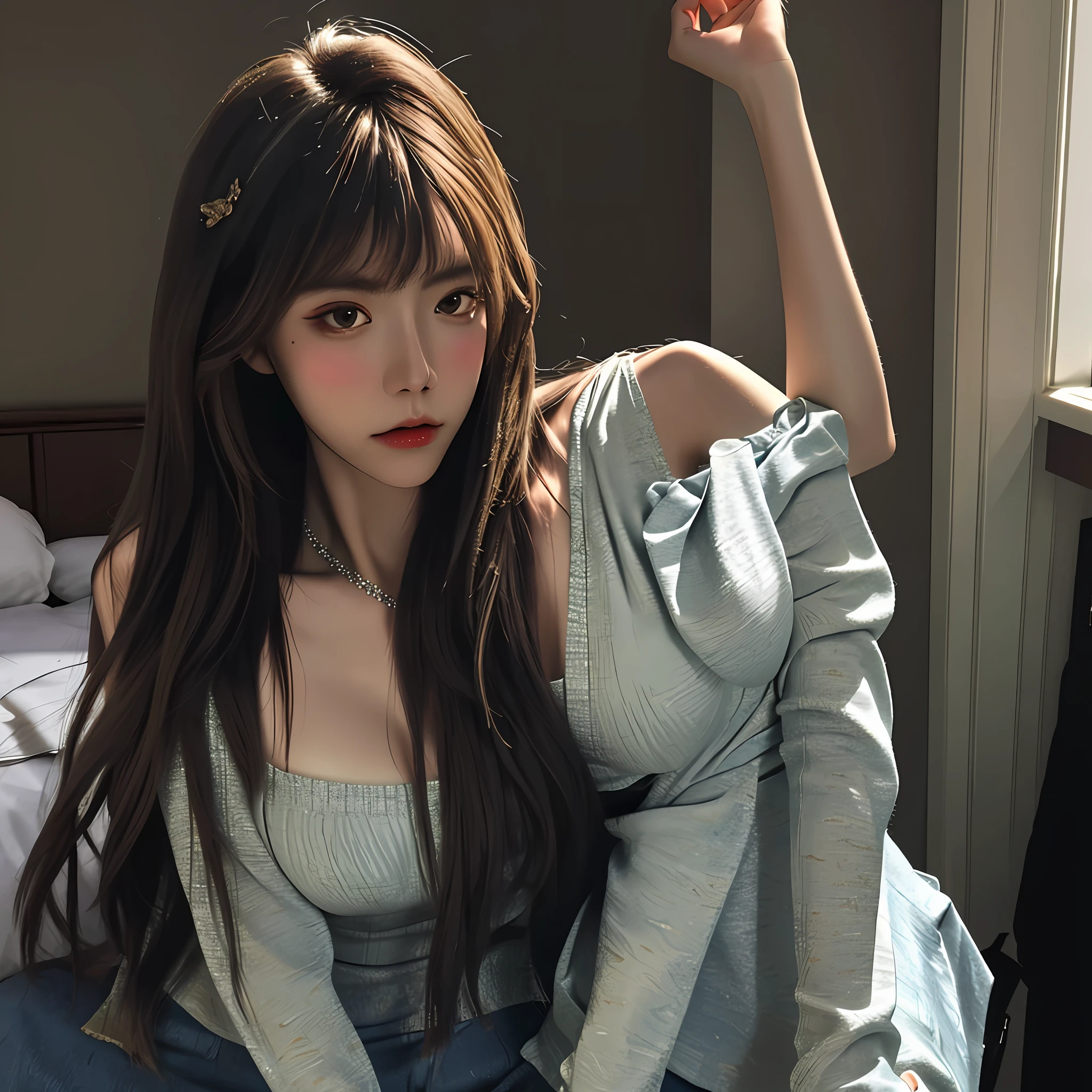 Best quality, masterpiece (large breasts), detailed skin texture, detailed cloth texture, detailed face, super detail, 8k, intricate detail, 1girl, sexy girls, naked girls, girls