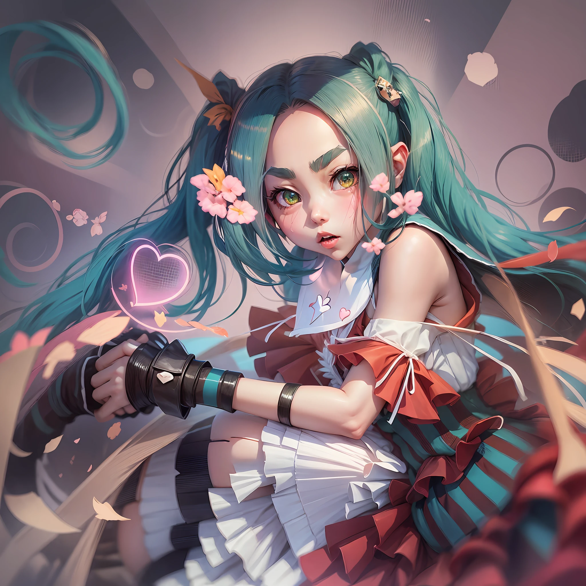 anime girl making a heart with her hands, anime moe artstyle, with index finger, anime visual of a cute girl, by Jin Homura, gapmoe yandere, (anime girl), cute anime girl, with red glowing eyes, an anime girl, yandere, extremely cute anime girl face, shirabii, young anime girl --auto --s2