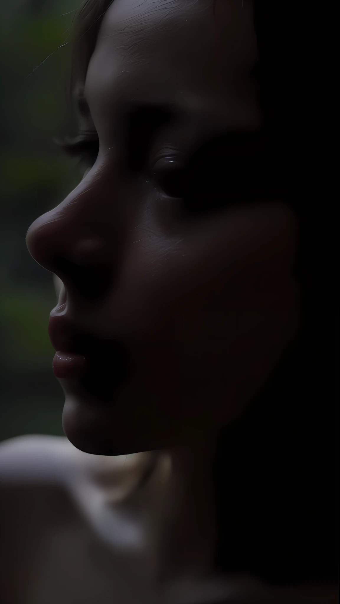 .close up portrait, Swamp pretty aesthetic innocent nymph, photography found footage photorealistic, cinematic lighting, volumetric lighting, dark atmosphere, soft lighting,