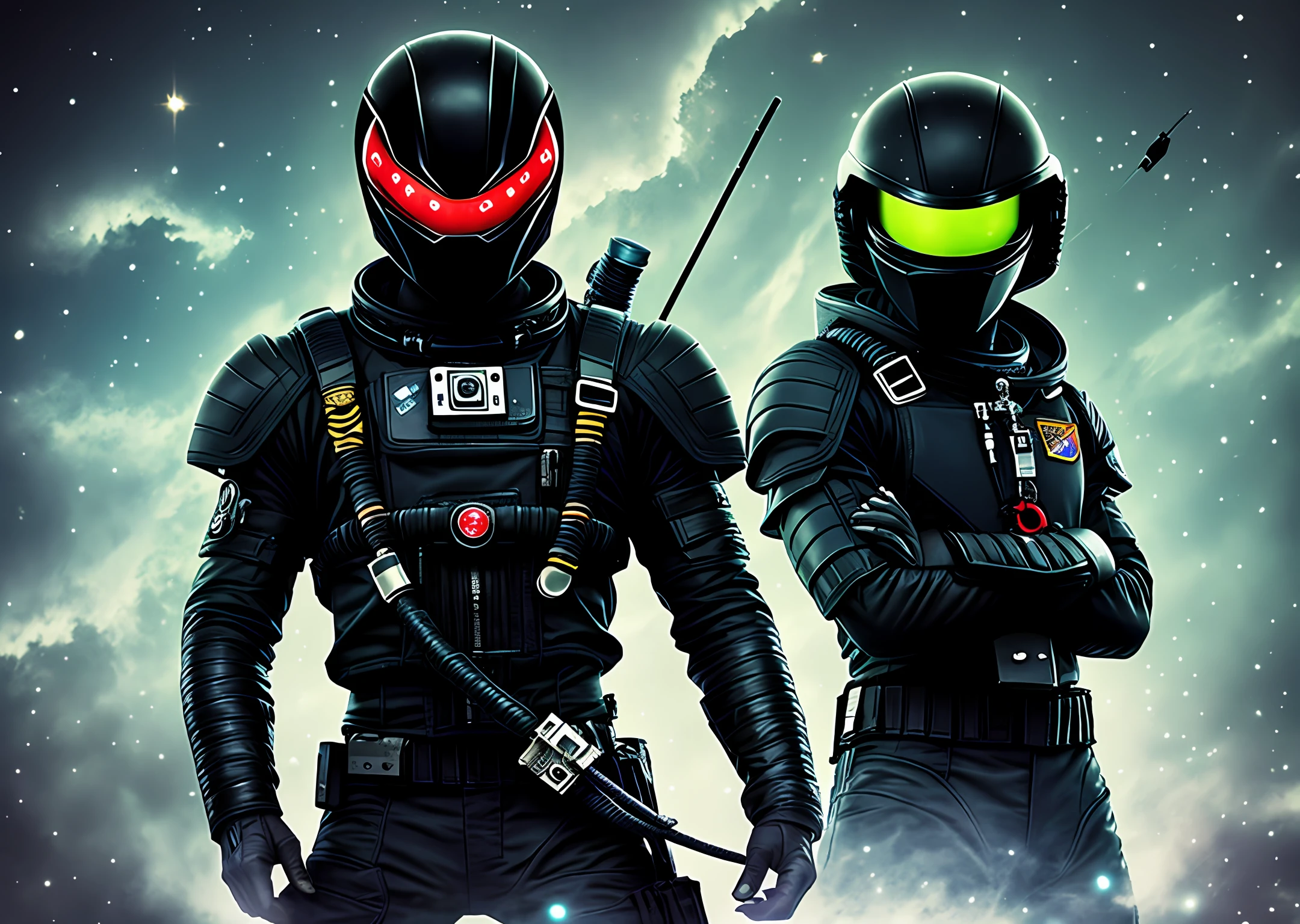 Astronaut with Snake Eyes Ninja style