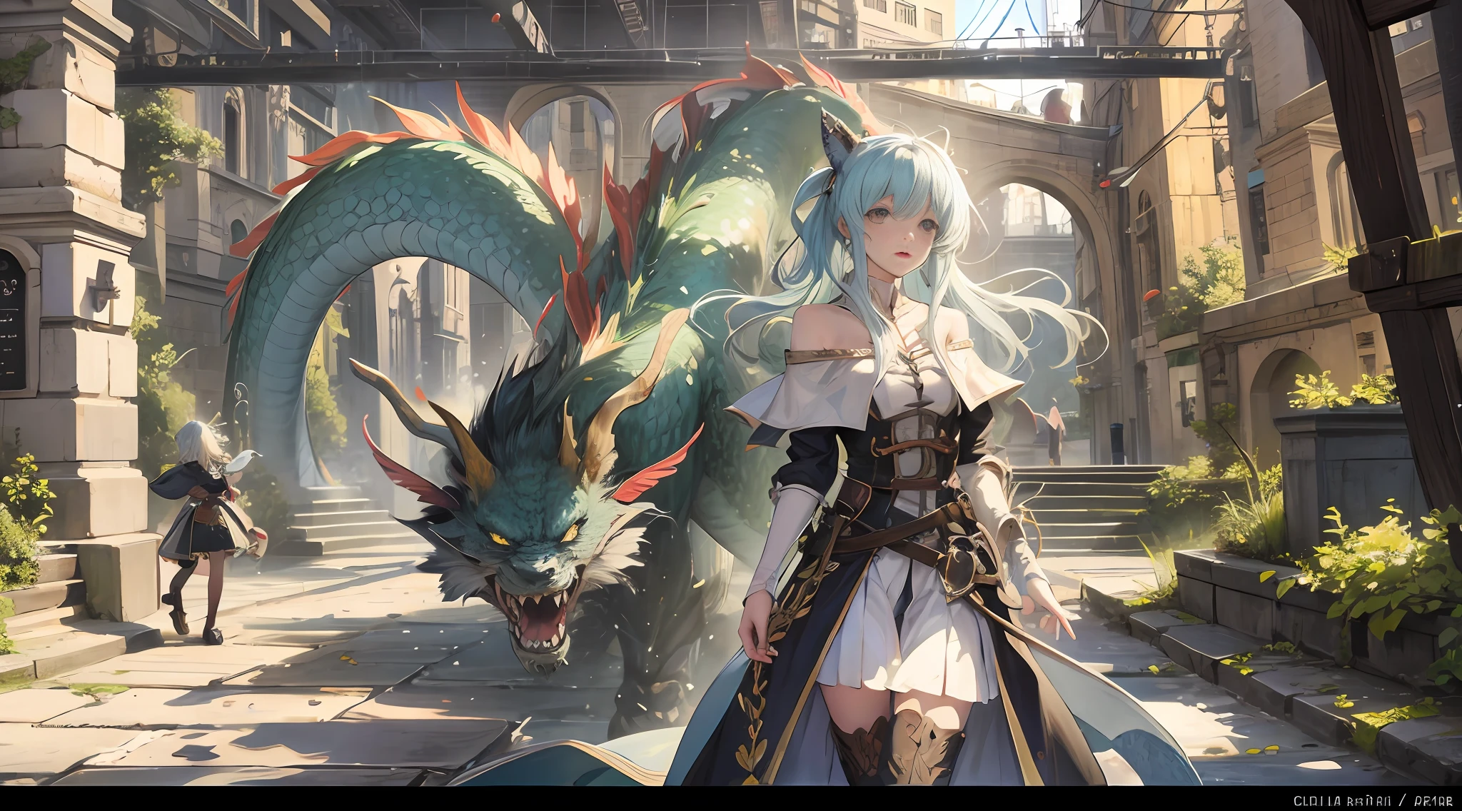 Girl, dragon slayer