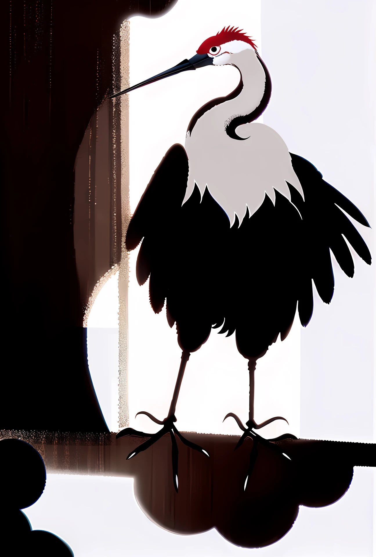 Crane ink ancient style