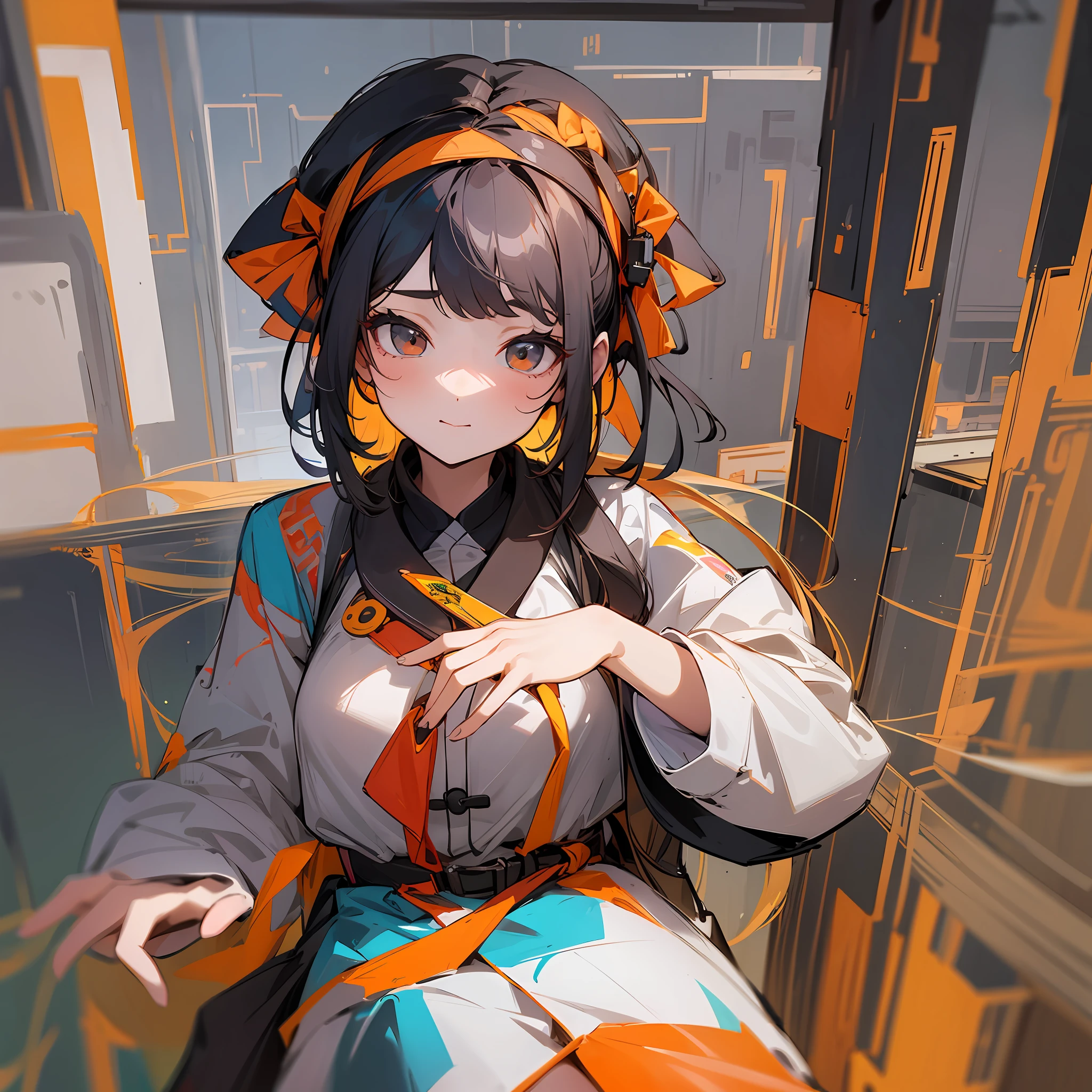 1girl,weiqi,The girl is holding a Go piece --auto --s2