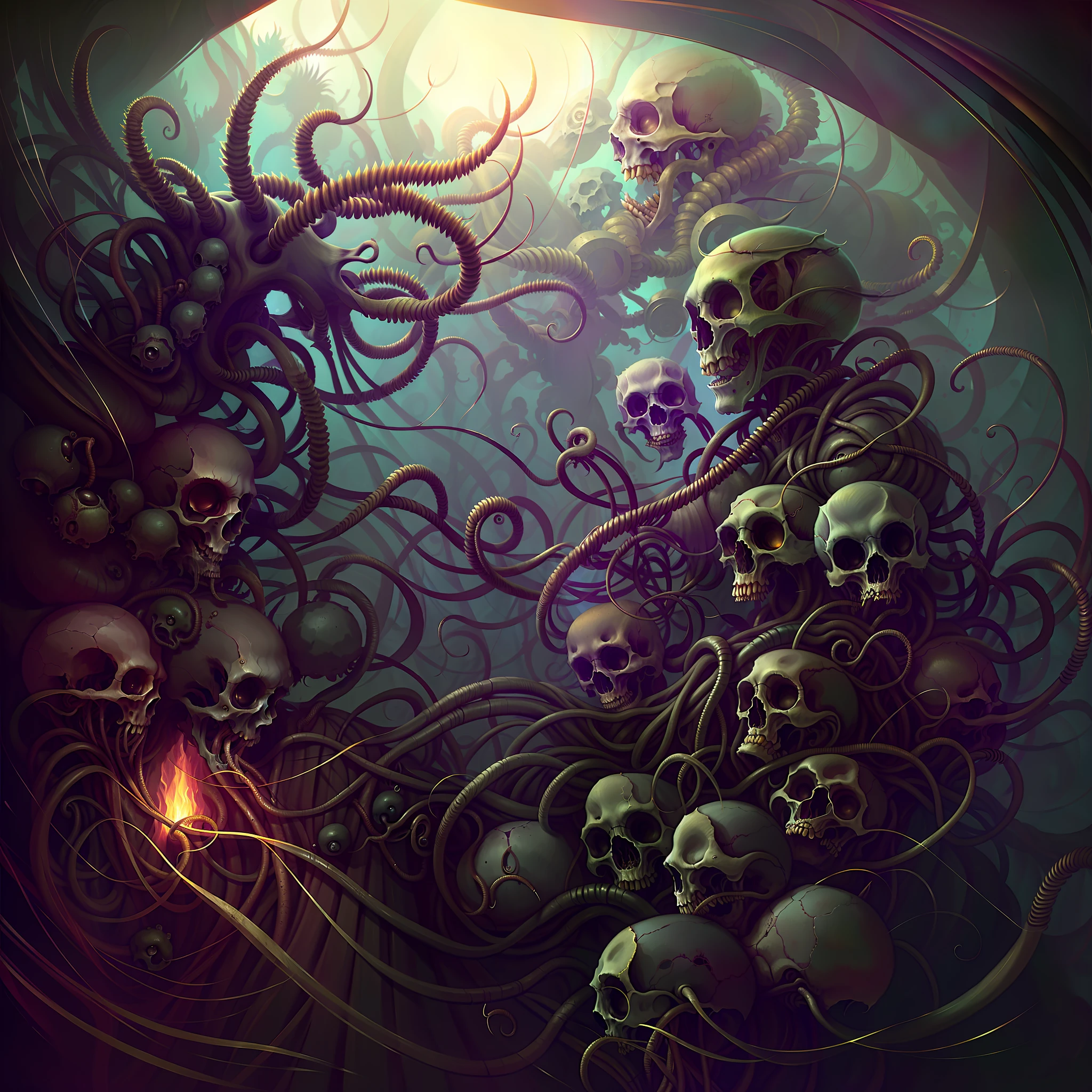 Art by (apterus:1.3)Kraken, dark colors (apterus creepy anatomy:1.2).