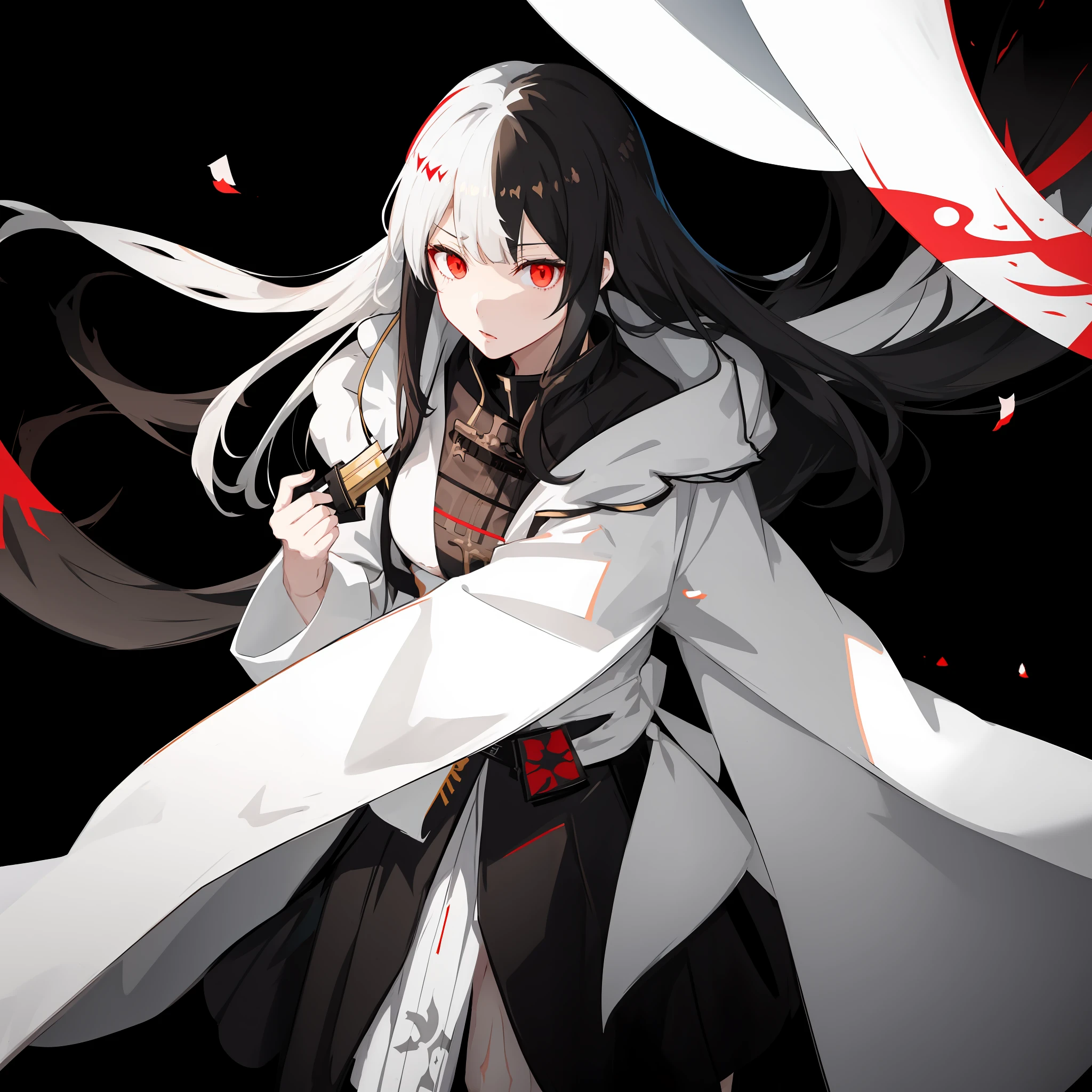 anime girl with long black hair and white dress holding a knife, from arknights, from girls frontline, best anime 4k konachan wallpaper, badass anime 8 k, demon slayer rui fanart, demon slayer artstyle, onmyoji portrait, girls frontline style, albedo from overlord, zerochan art, official art, kantai collection style