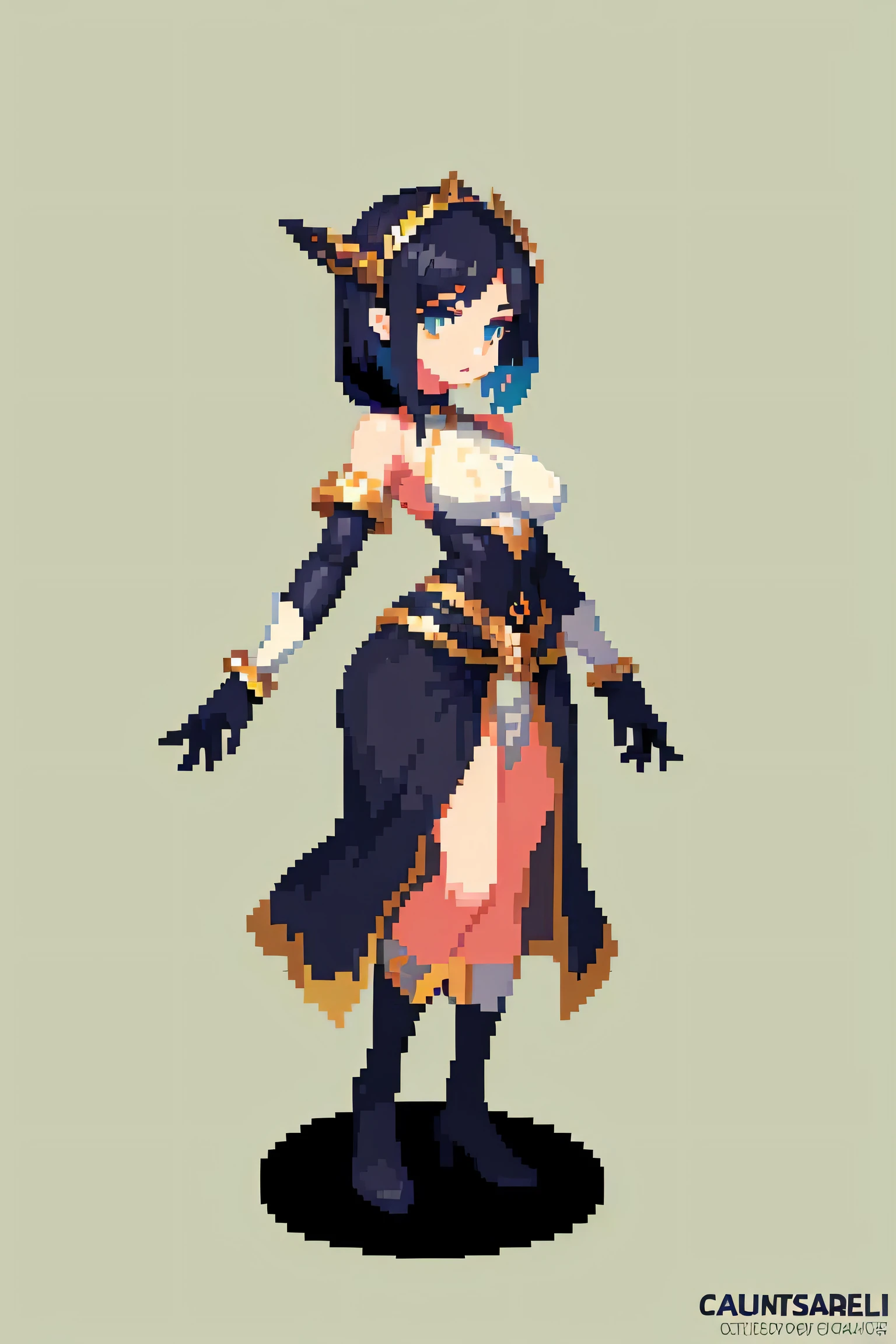 (masterpiece, top quality, best quality), pixel,pixel art,1girl,full body,