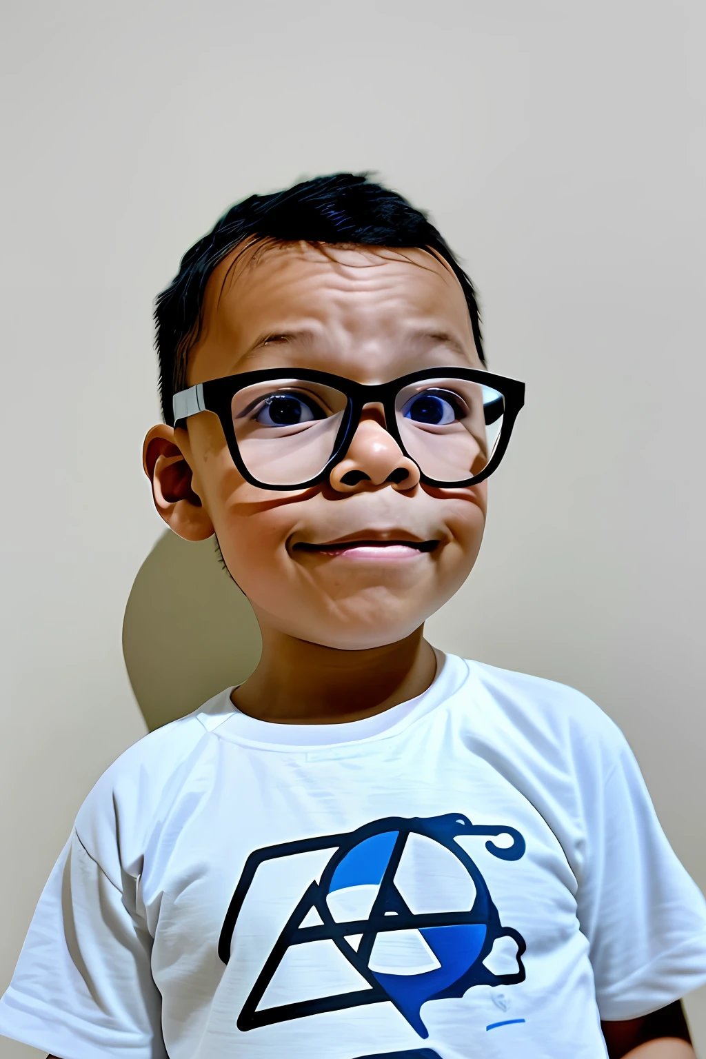 guttonerdvision3, drawing of a 3-year-old boy wearing glasses waking up in his bed, wearing his pajamas, lounging around, getting ready for another beautiful day. The image refers to a boy in his room, with a window with a thin transparent curtain and outside the house is a yellowish dawn sun. Illustration by alex ross, fair in water-based paint, realistic and detailed