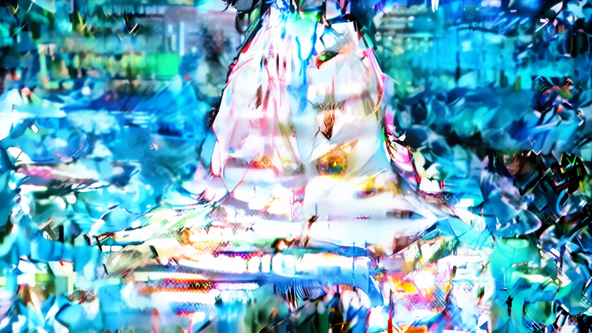 1girl, solo, girl, close up, futuristic outfit, neon samurai, very handsome cyberpunk samurai, cyberpunk samurai, ghost blade style, cyberpunk style, cyberpunk neon style, video game character, synthwave image, cyberpunk, concept art neon glow, moon, lantern, night, solo, outdoor, sky, full moon, rain, mountain, cloud, paper lantern, night sky, reflection,, {{(masterpiece),(extremely detailed CG unity 8k wallpaper), (side boobs), best quality,solo,cinematic lighting,detailed background,beautiful detailed eyes,bright pupils,(an extremely delicate and beautiful),(beautiful and detailed eye description),ultra-detailed,masterpiece,}}, detailed eyes, beautiful eyes, realistic eyes, beautiful eyes, perfect eyes, rear view, (Anamorphic rays, ramen shop), glow, depth of field