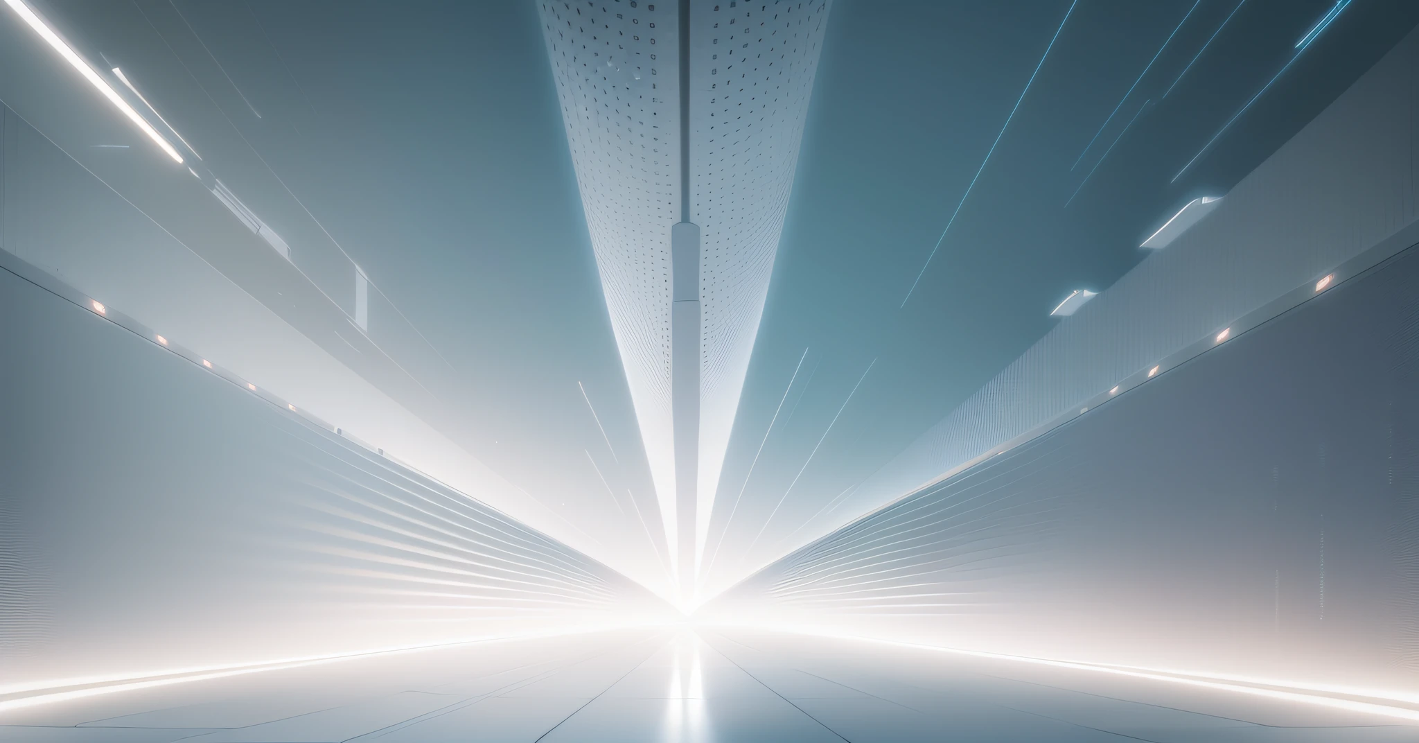 Wide and grand white futuristic AI square, empty space, white, light signal, circuit, vista, empty, light signal, circuit, transparent glass texture, 3D, bright white background, overlook, dot perspective, light color technology, masterpiece, high detail, best quality, high quality, very detailed CG unity 8k wallpaper,