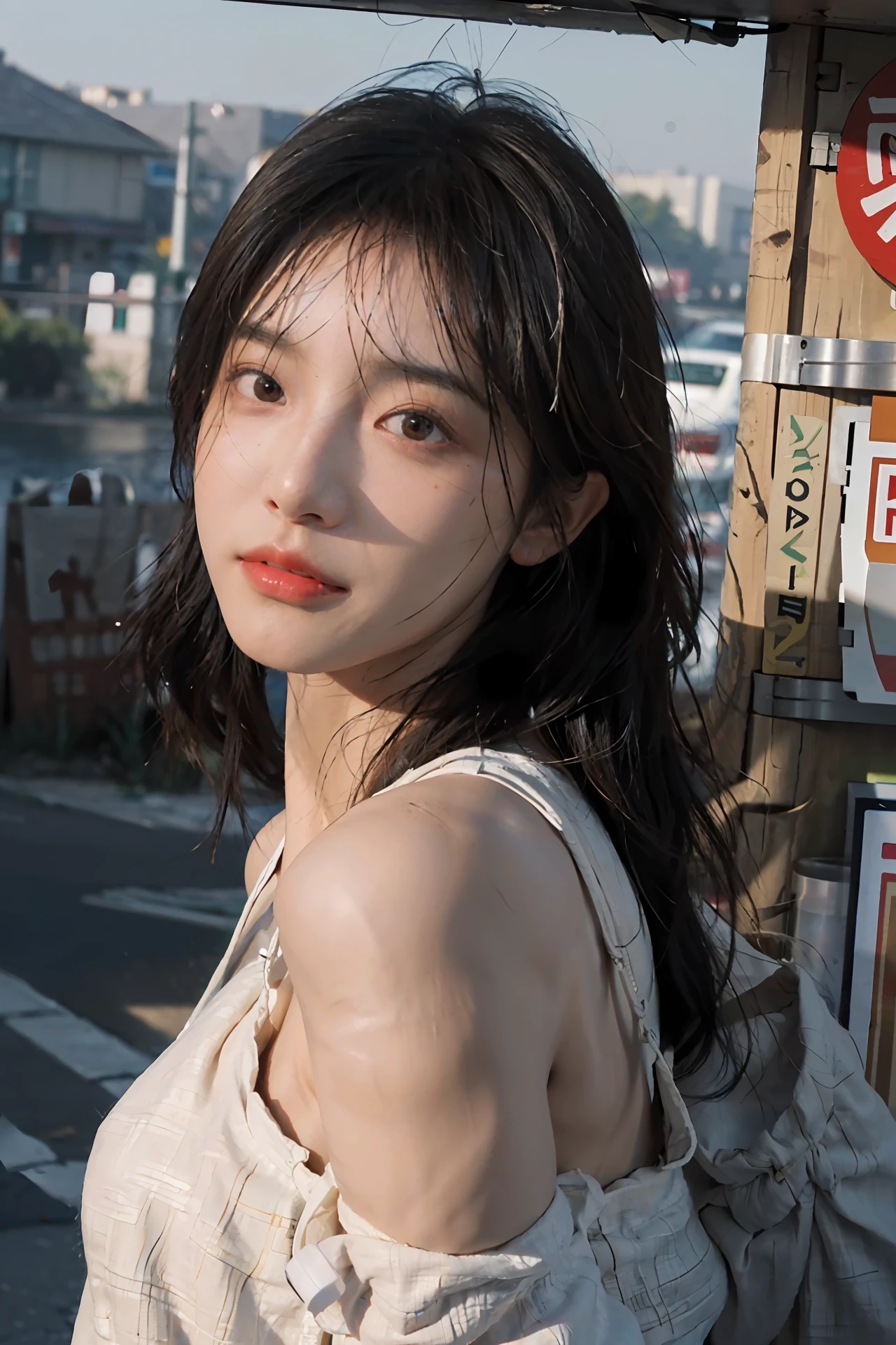 8K,Best quality, masterpiece, ultra high res, (photorealistic:1.4), raw photo, (Authentic skin texture:1.3), (film grain:1.3), (selfie angle),1girl,beautiful detailed eyes and face,masterpiece, best quality,close-up,upper bod, .