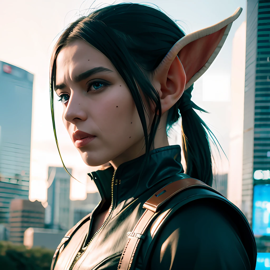 Elf cyberpunk realistic 4k