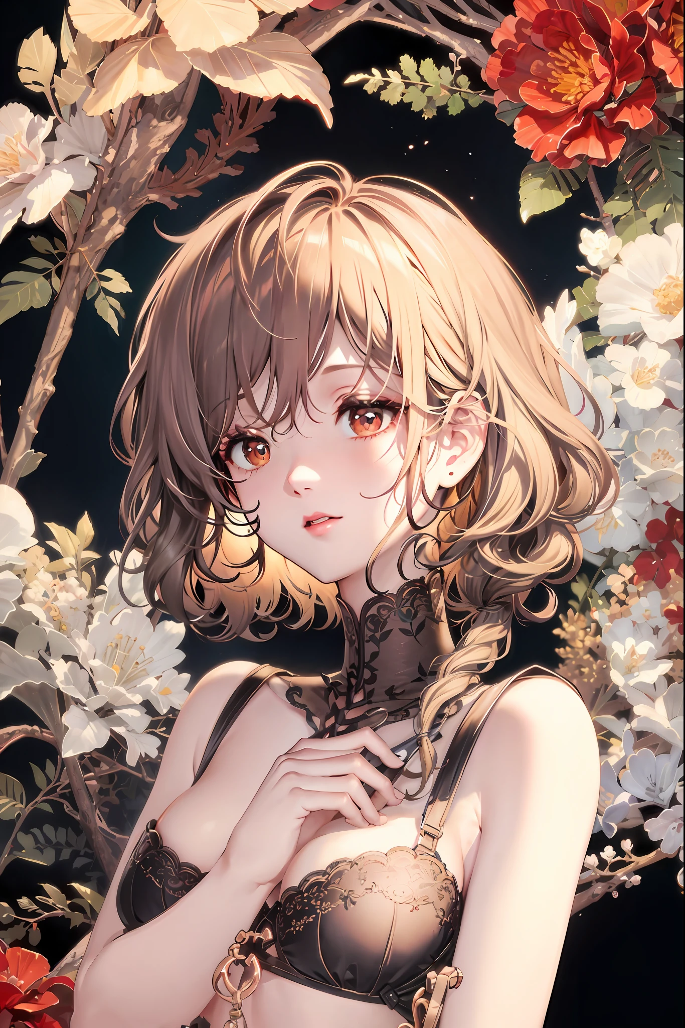 Anime girl with long hair and bra top in garden, detailed digital anime art, detailed portrait of anime girl, beautiful anime portrait, anime style 4 K, anime art wallpaper 4k, anime art wallpaper 4k, portrait anime girl, anime art wallpaper 8 k, digital anime illustration, cute anime girl portrait, anime girl portrait, beautiful anime girl, 2.5d,