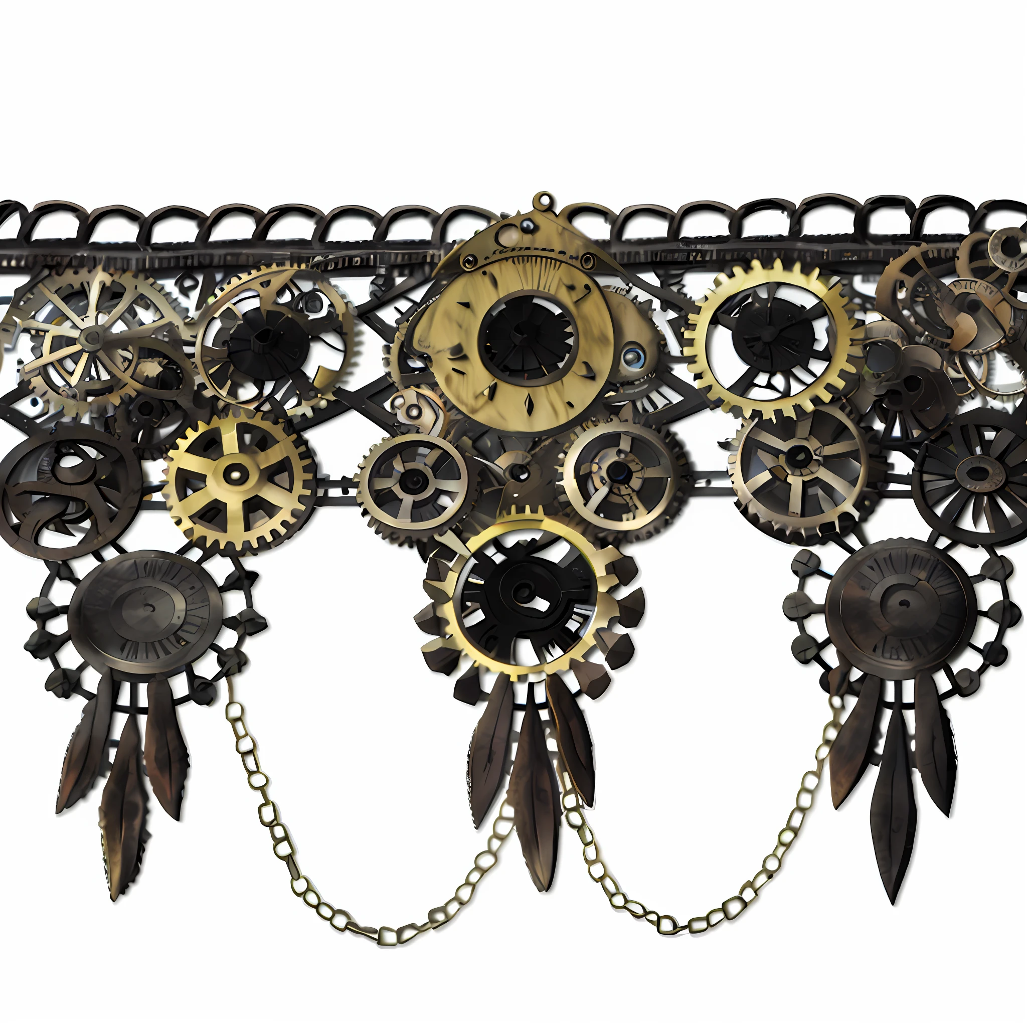 chocer, steampunk concept art, rusted metal, metallic textures, cogwheels, clockworks, leather details.