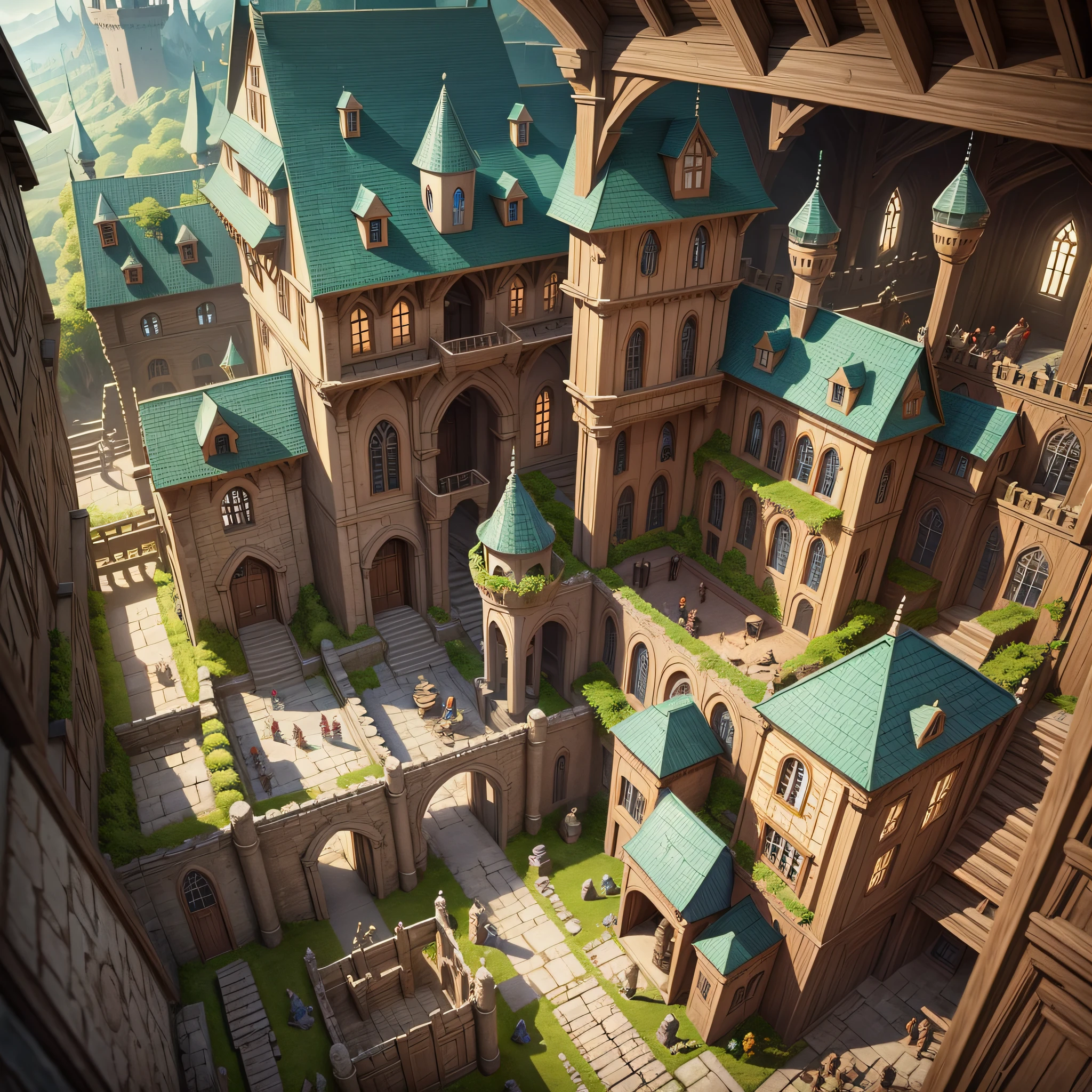 Elf castle, layout detail, game big scene --auto --s2