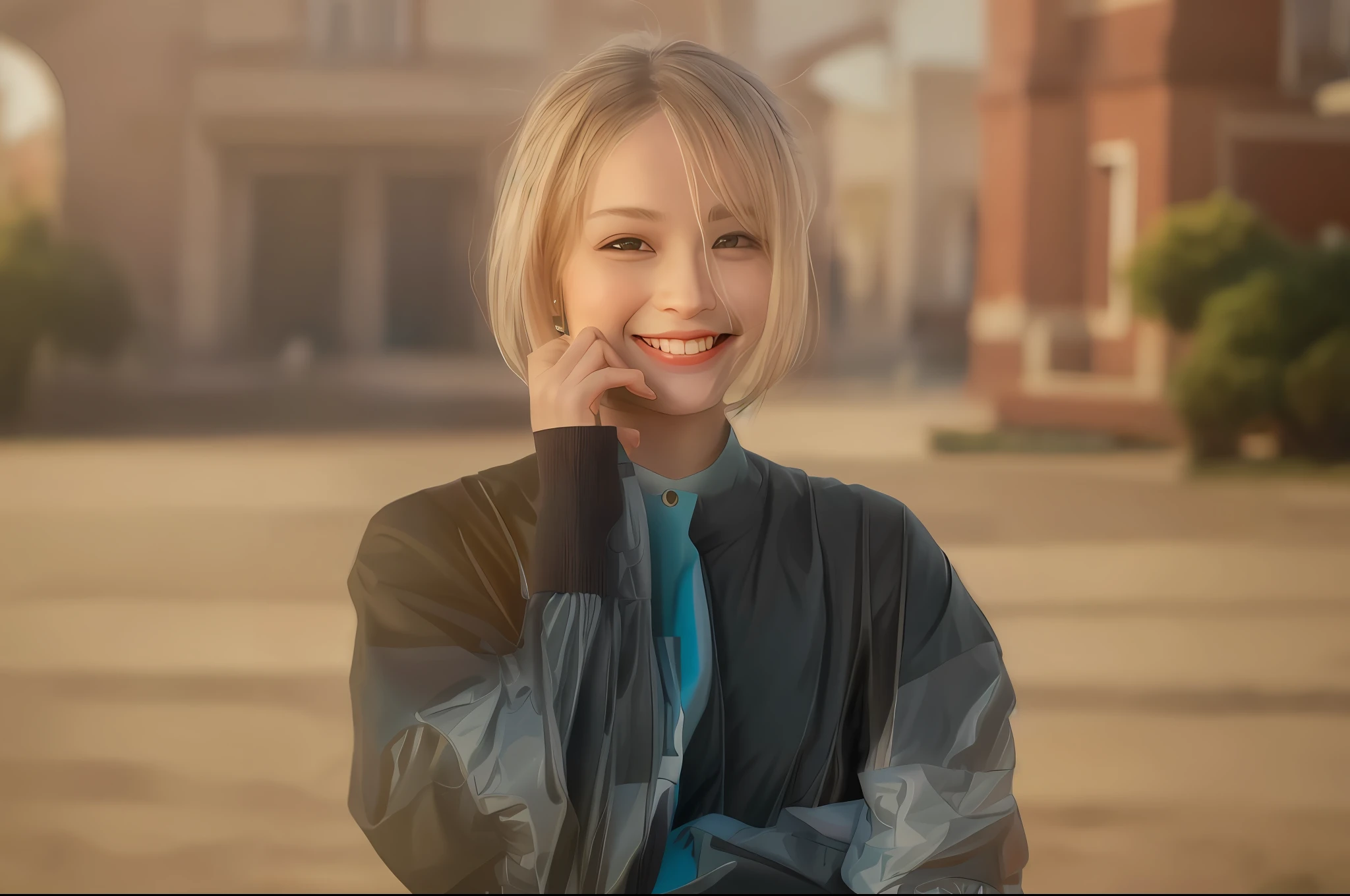 a smiling look