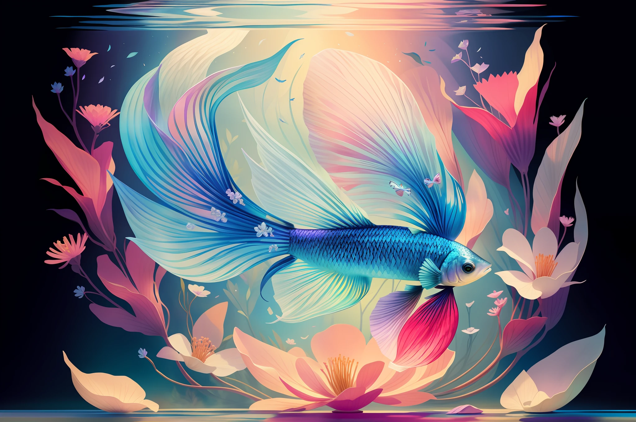 Lilac fish scales