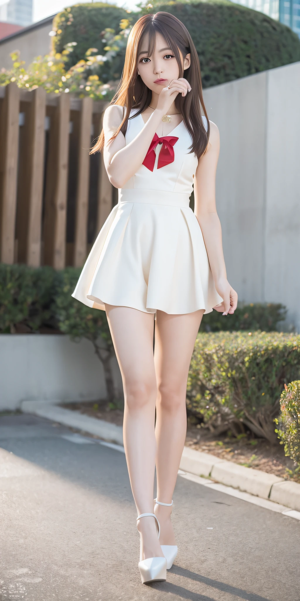 mix4, 20d, Solo, long_hair, Nanase Nishino, Haruka Kaki, Animal Cosplay, high_heels,full_body, look_at_viewer, (8K, RAW Photography, Best Quality, Masterpiece:1.2), (Realistic, Photorealistic:1.37), Professional Lighting, Photon Mapping, Radiosity, Physically Based Rendering