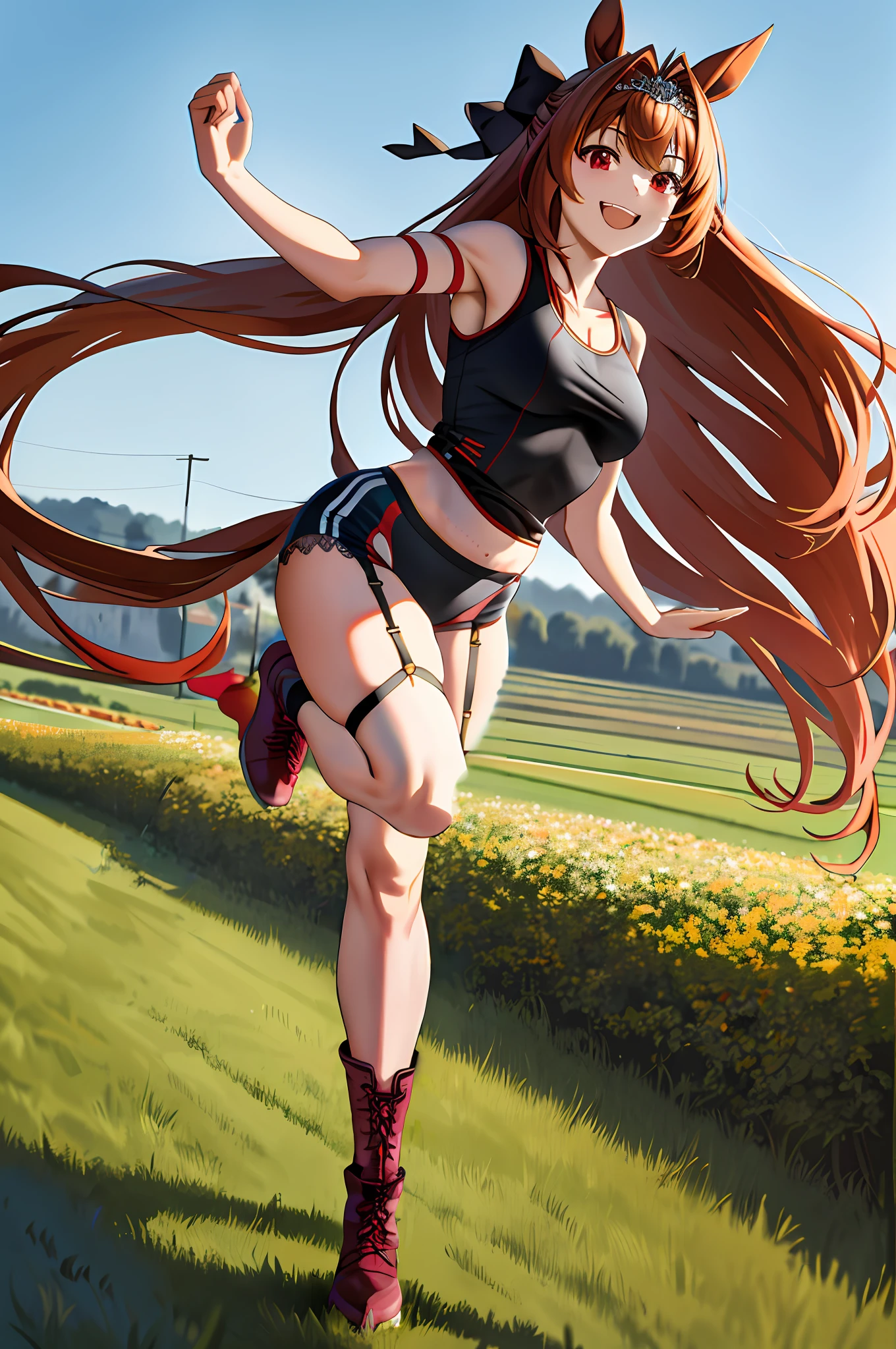 Garter Strap, Yoga Clothes, high heel boots, lace-up boots, running figure,