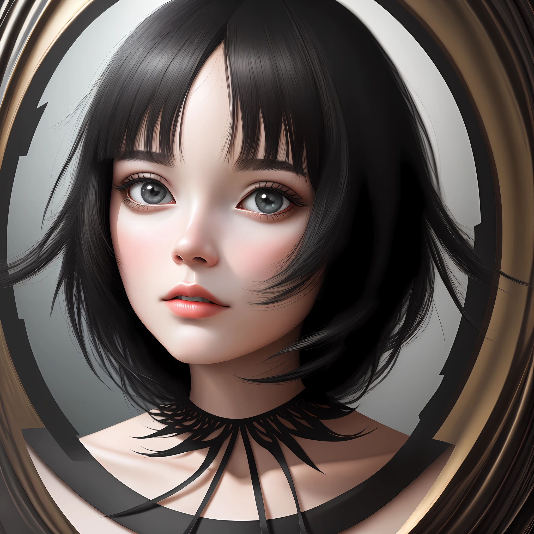 black hair, Surrealism, 8k, super detail