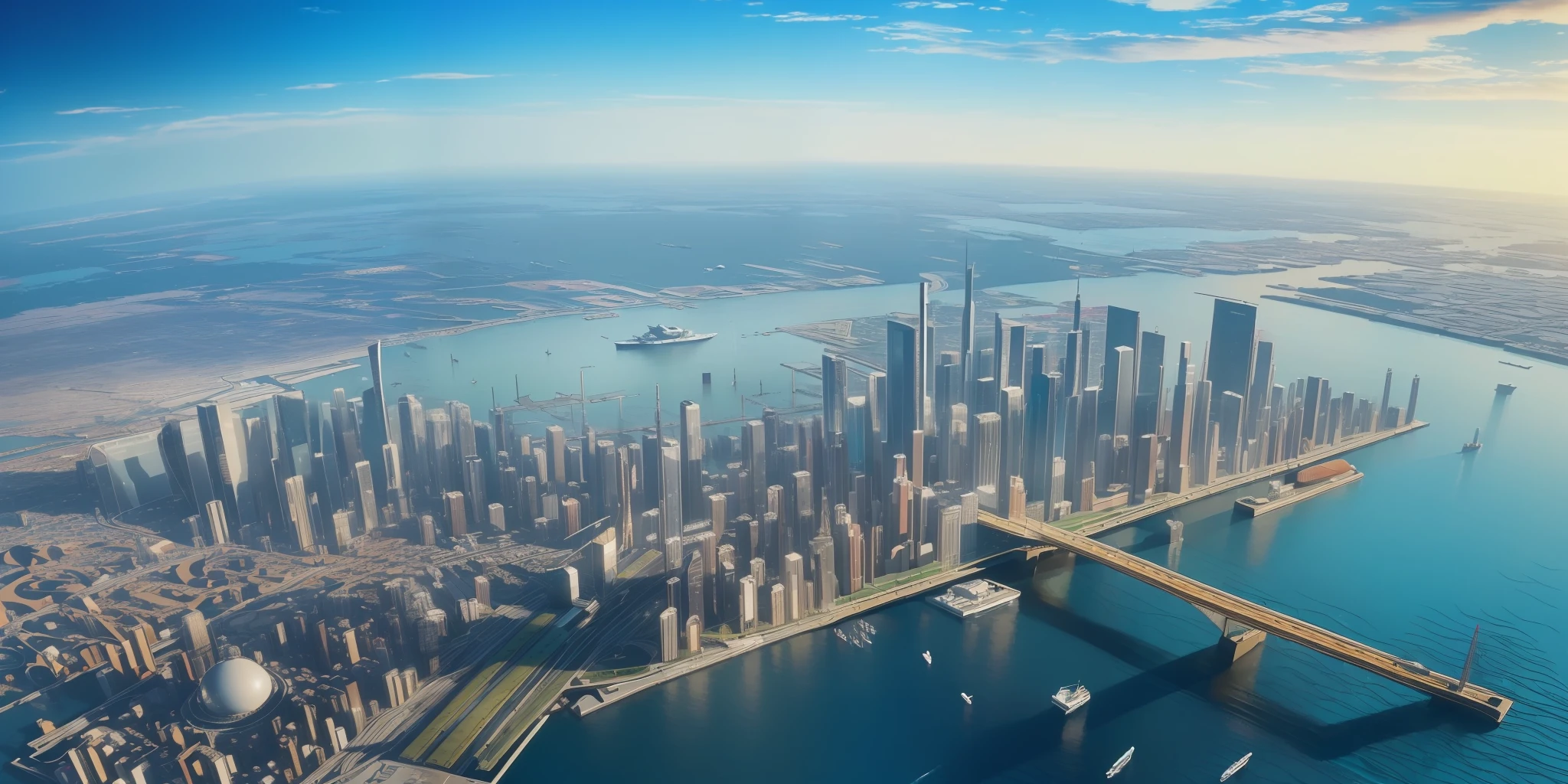 (((Masterpiece)),Best Quality, (8K, Best Quality, Masterpiece:1.2), Ultra Detailed, Illustration, Big Scene, Big City, Science Fiction, Floating City,,Crowd,