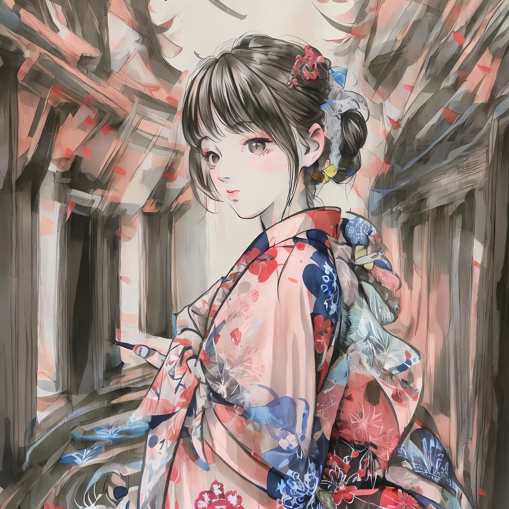Japanese girl in kimono --auto --s2