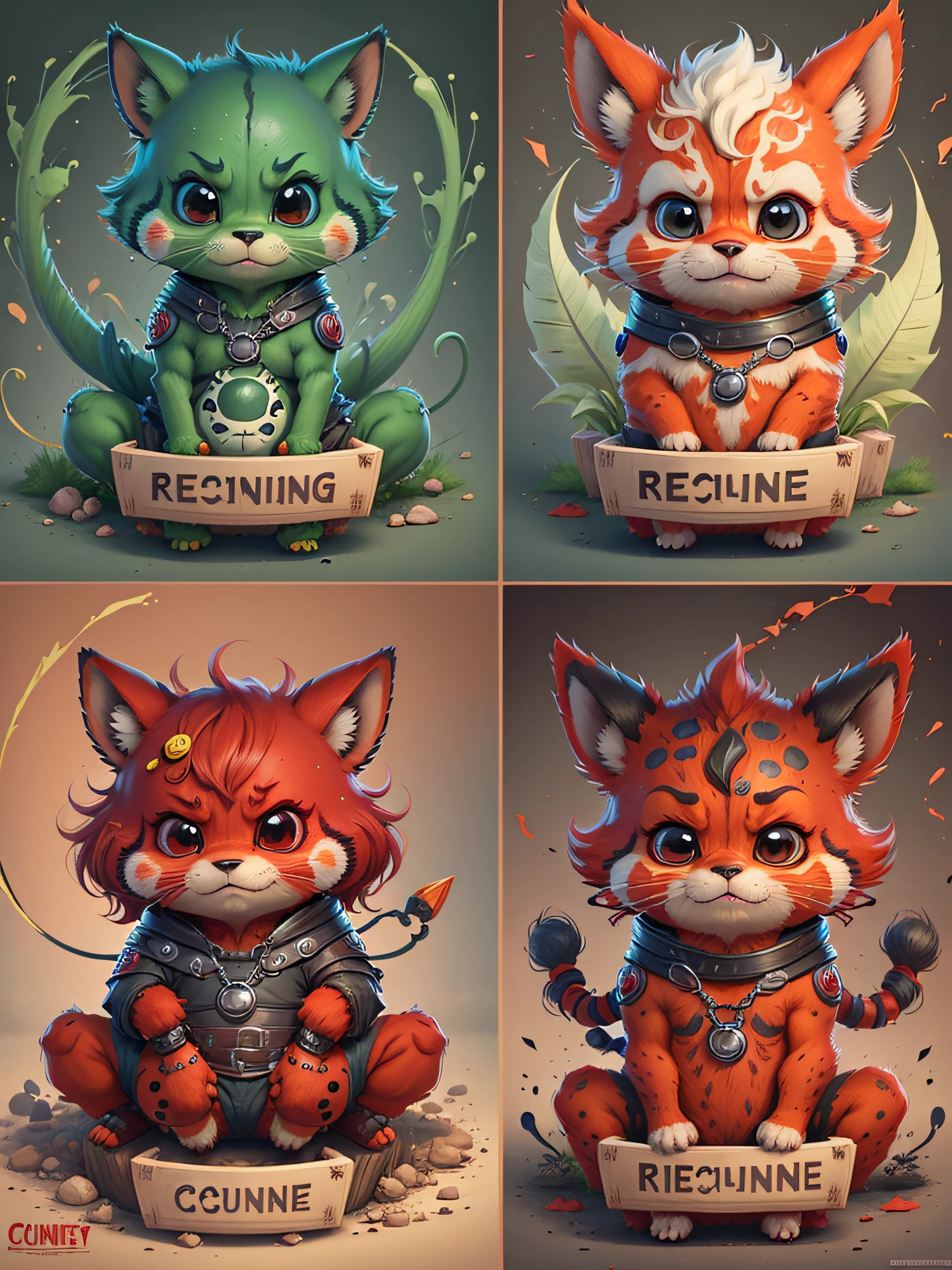 Cartoon critters related to red culture --auto --s2