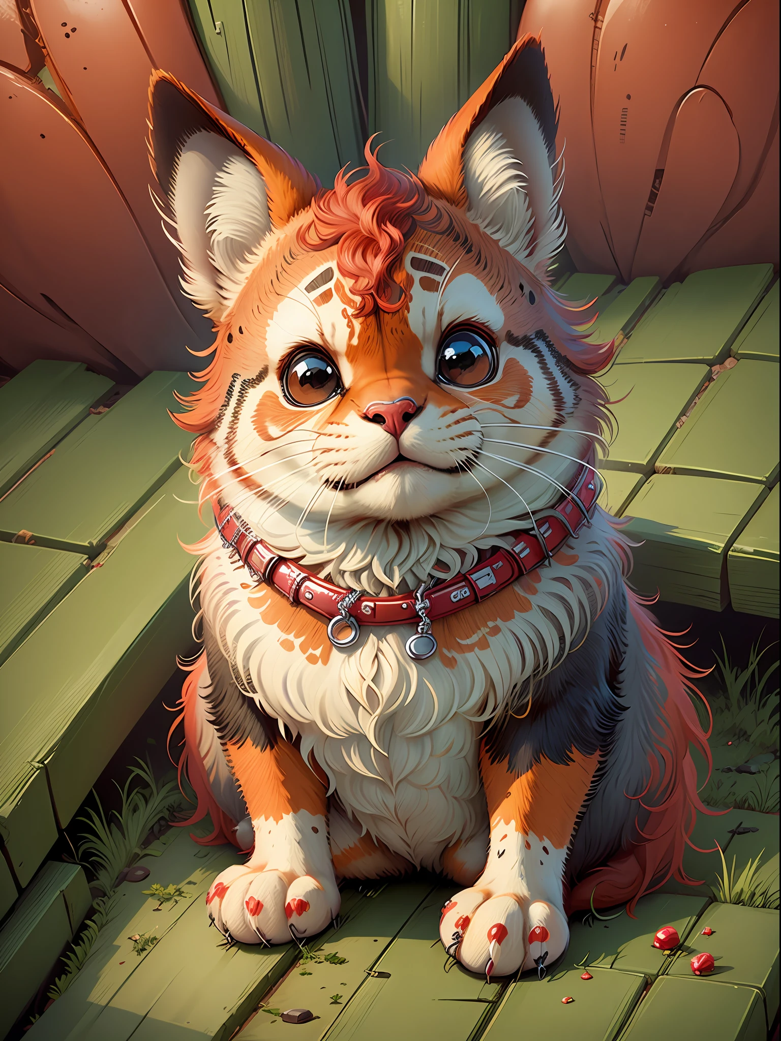 Red cute cartoon image animal --auto --s2