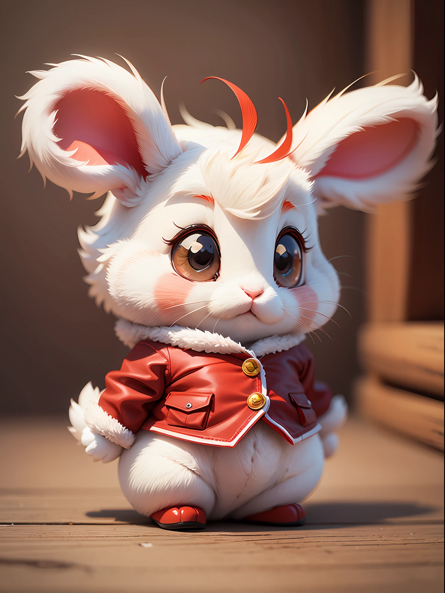 Red cute cartoon image bunny mascot --auto --s2