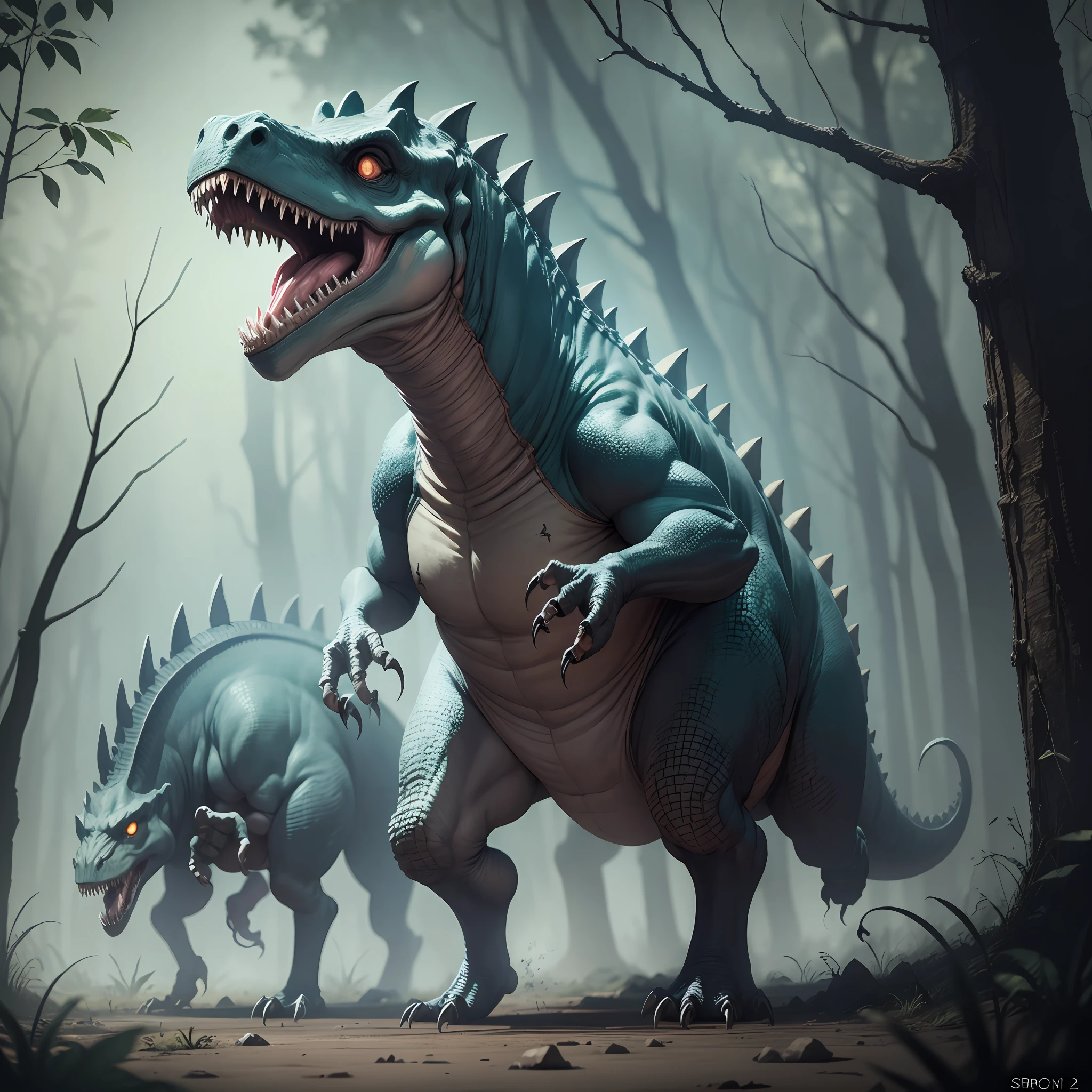 Dark horror game about dinosaurs. Ultra quality 4k image --auto --s2