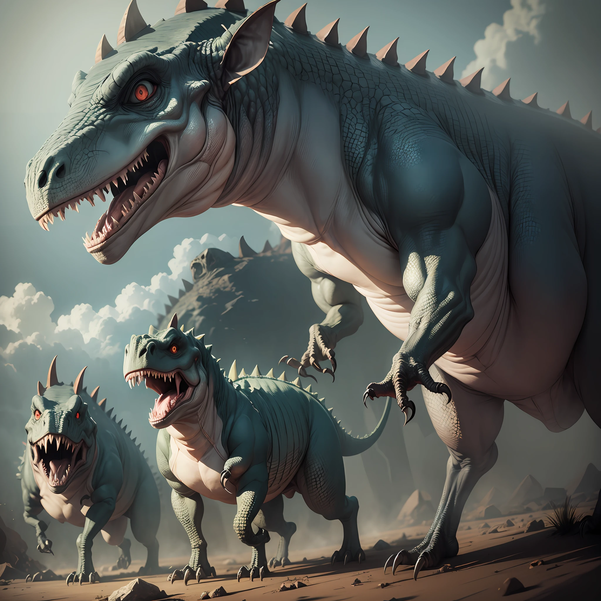 Dark horror game about dinosaurs. Ultra quality 4k image --auto --s2