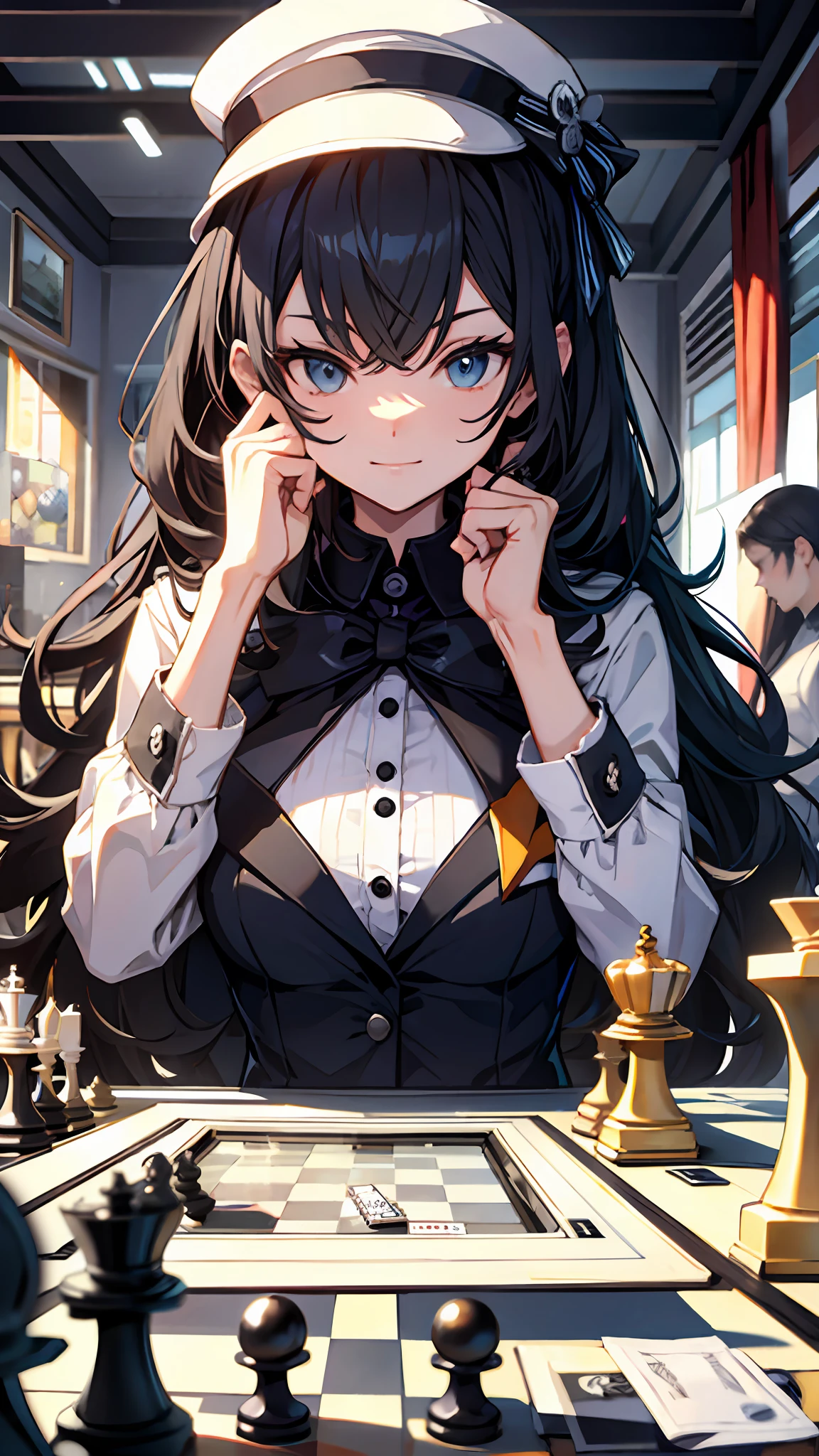 ((best quality)), ((masterpiece)), chess game, fun, dice, monopoly