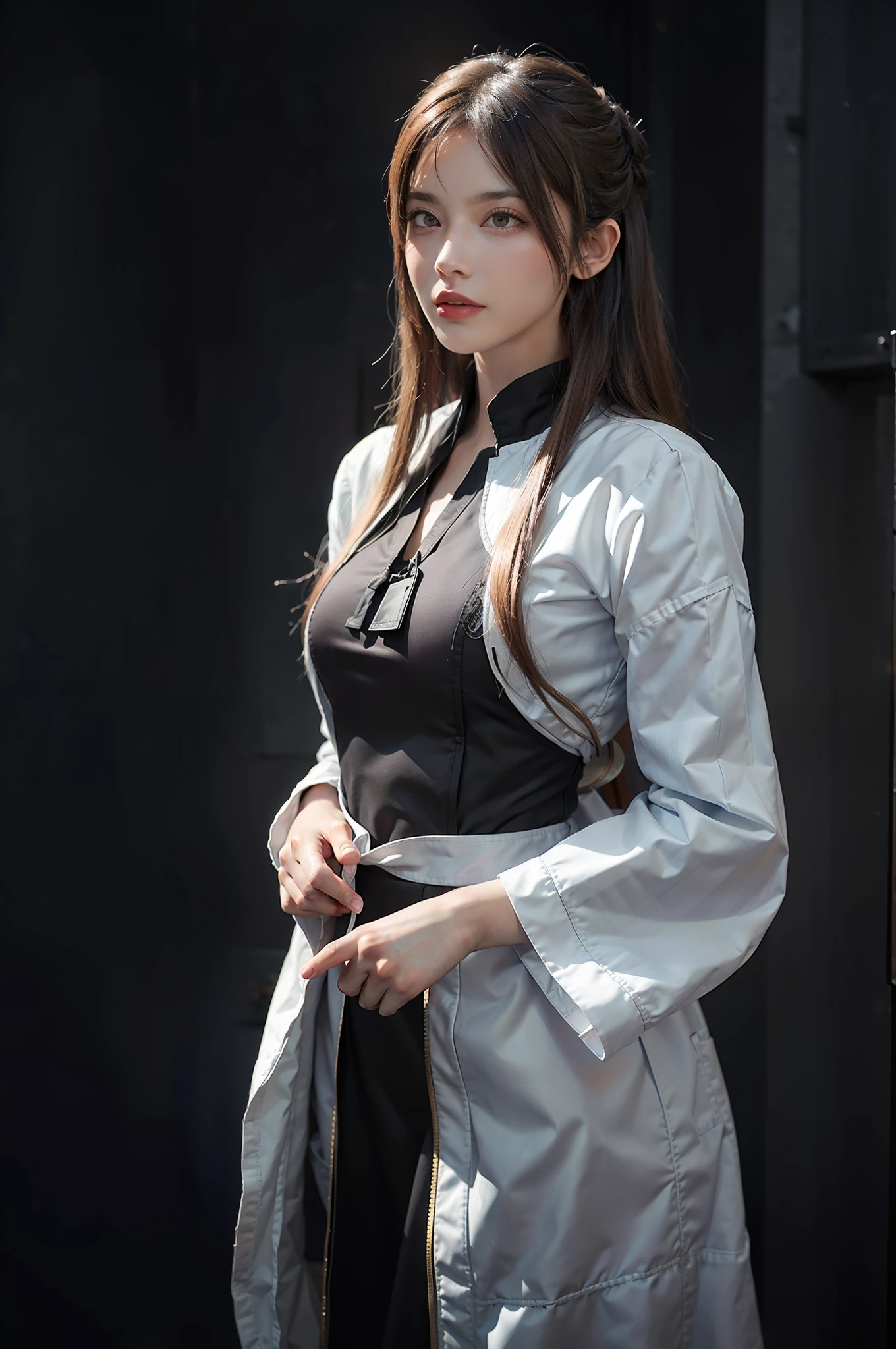A wide gray robe