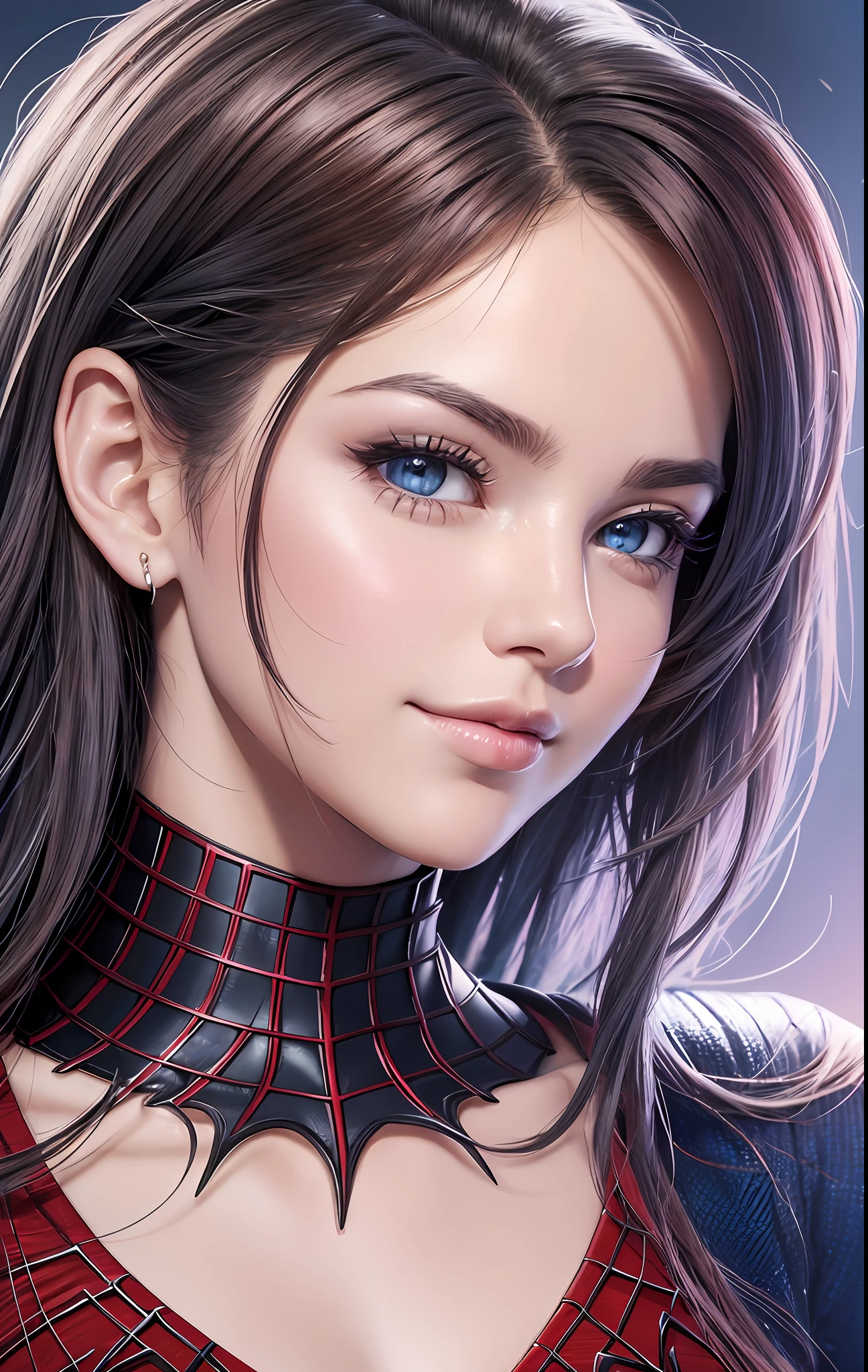 (Award Winning Digital Artwork: 1.3) of (Sketch: 1.3), (Vibrant: 1.3) Spidey, EmmaRob, CGSociety, ArtStation, (Saturation: 1.3), (Close Portrait: 1.3), (Female: 1.4), (beautiful: 1.4), (charm: 1.3), handsome, calendar pose, perfect detailed eyes, studio lighting, themed background --auto --s2