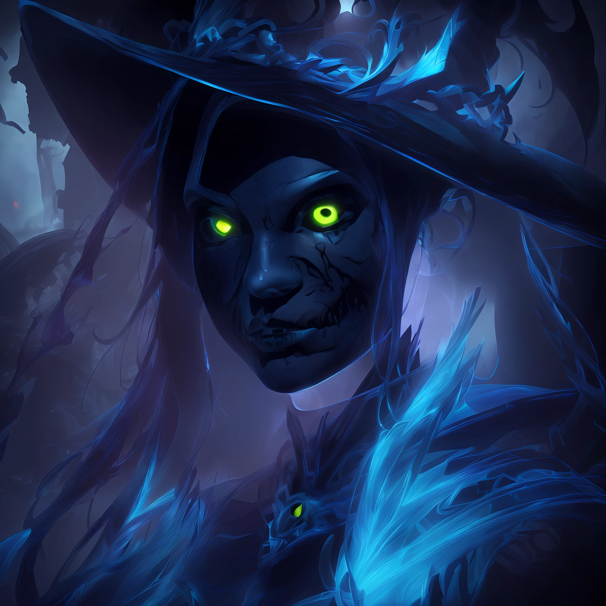 ((best quality)), horrific style, shadow monster, huge body, tentacles, bright eyes, deep darkness, scene illuminated with dim light.