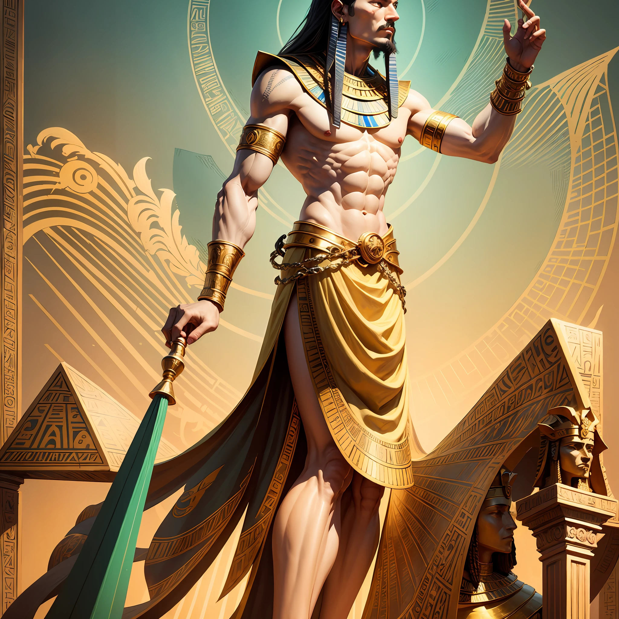 Hermes Trismegistus in his splendour in ancient Egypt --auto --s2