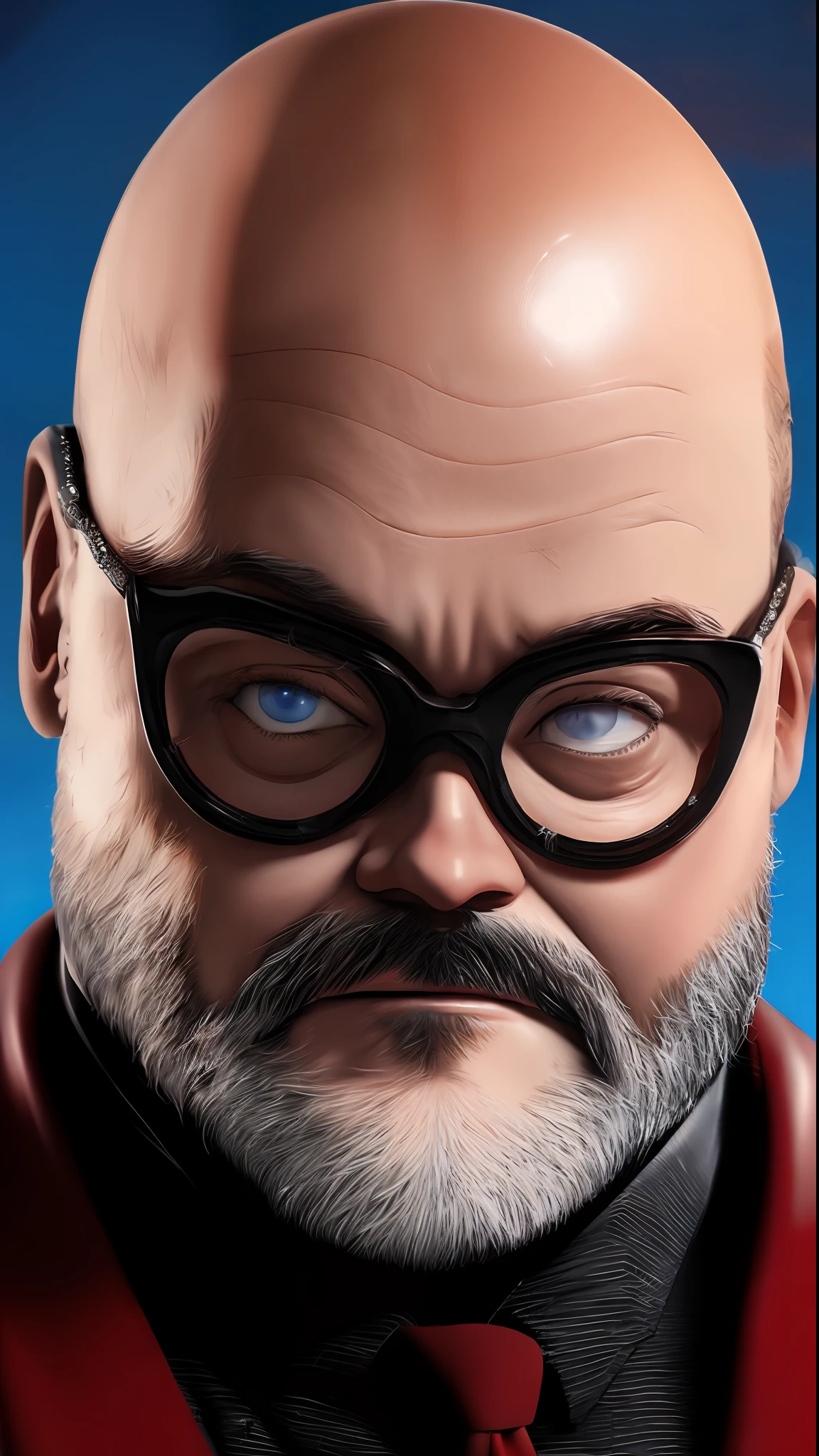 .Tarantino Jack Black style as Dr Eggman 8k, high definition, detailed face, detailed face, detailed eyes, detailed suit, Marvel and DC style, hyper-realistic, + cinematic plan + dynamic composition, incredibly detailed, sharpness, details + superb details + night with light + perfectionism + award-winning realism ((soft lighting))