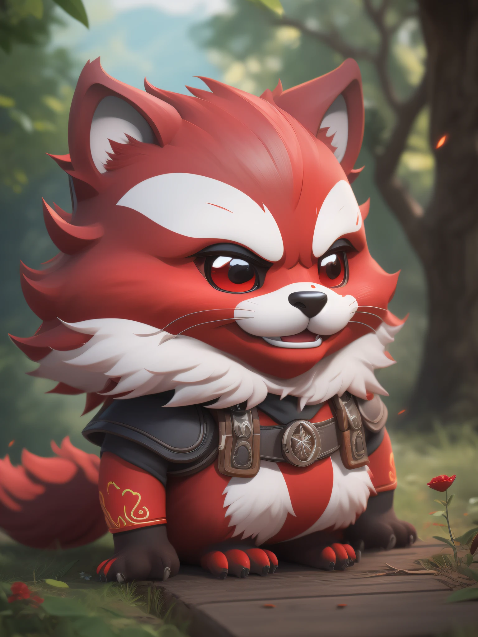 Red mascot, with eight uprising cultural characteristics Jiangxi City IP With unique creativity and design, Unreal V is in line with the characteristics of the times Cute image, great affinity Unreal Engine 5 Cute little animals Furry UHD Unreal V
