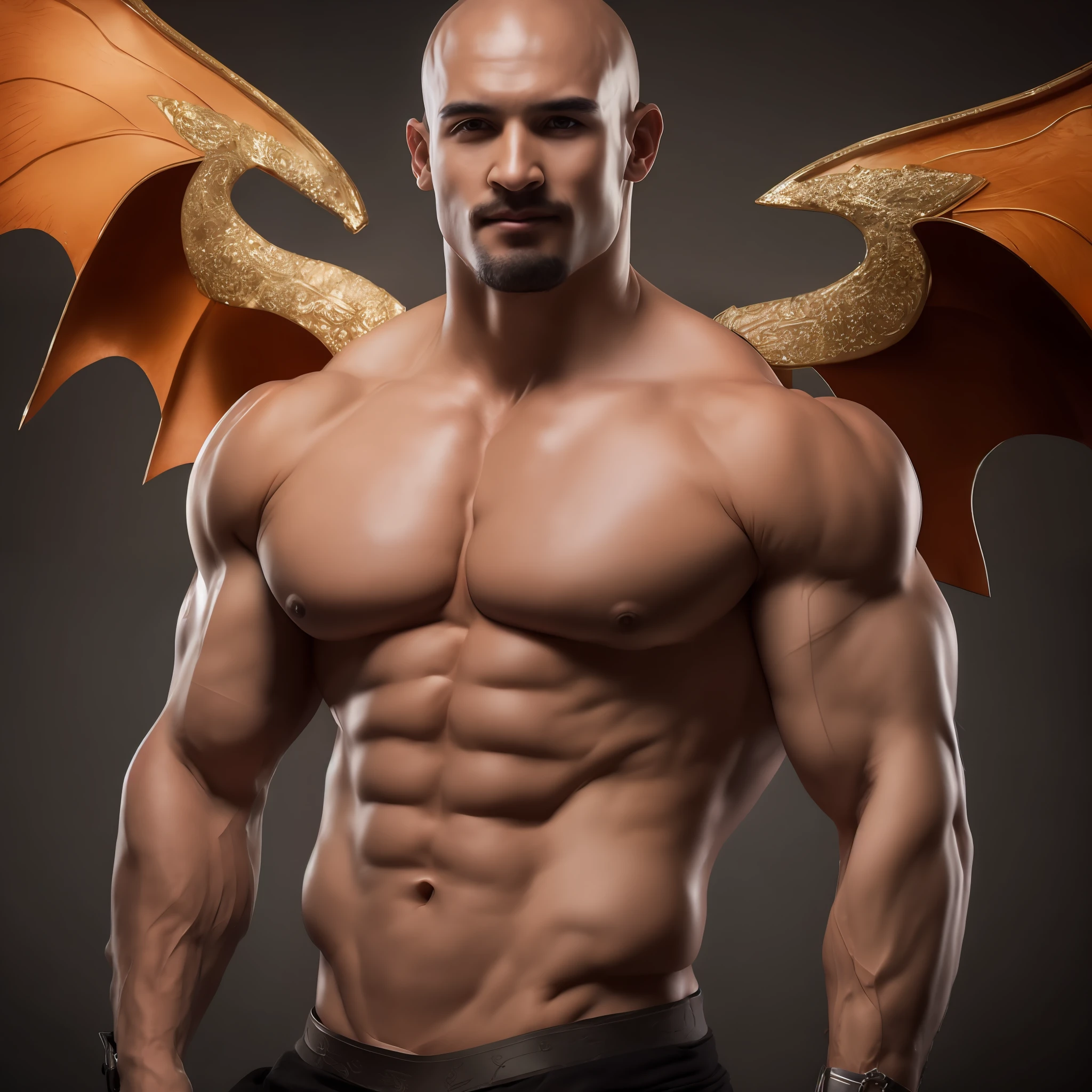 1man body builder competition, bonitoea god of fire bat wings, kratos, identico autentico twitter reference: @mett0606 @rockt_z @Baxxxbox @adonisjing2020 @KISSMANPHOTO (wide-angle lens, 8k uhd, SLR, soft light, high quality, film grain: 1.2), 8k uhd, 45mm focal length, 50mm focal length (high thin skin: 1.2) low-light environment. soft colors., detail boy smiling lacivo, human dpele, texture of human skin, looking at the viewer, standing, Seductive pose, opulence, face rustic model (random) smooth hairless underface, thick mustache thick eyebrow, (school uniform, chains, leather, velvety), omitted, pectorals bodybuilder draconic golden lord, abdomen, defined holster, intimate evident veins, eye contact, thighs, calves, muscle veins. perfect composition. Fujifilm XT3 realistic photo(underwear lift: 1.5)(bulge lift: 1.5) (shirt lift: 1.5) improved hand.blurred background --auto