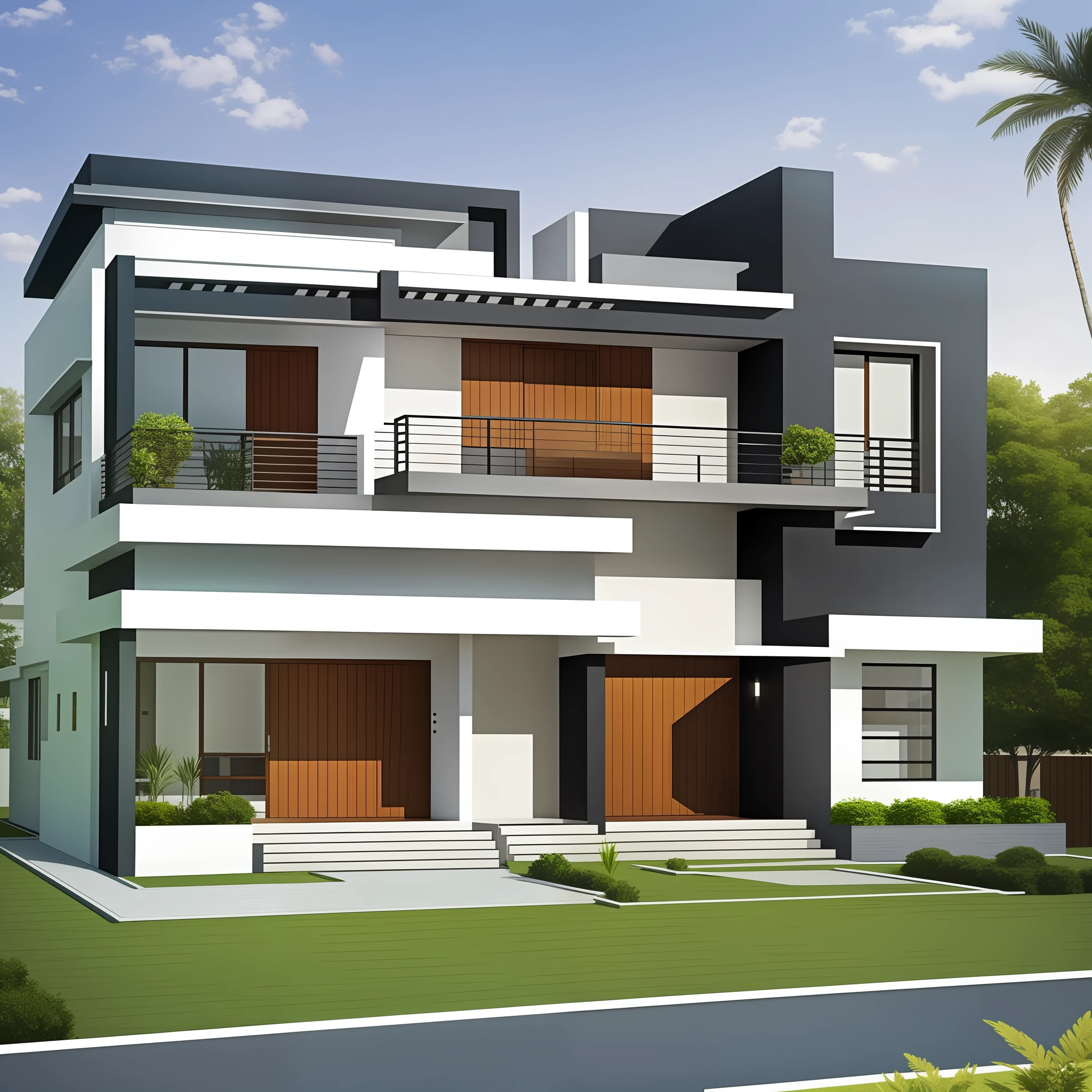 Creates a blueprint of a modern and well-modeled house --auto --s2