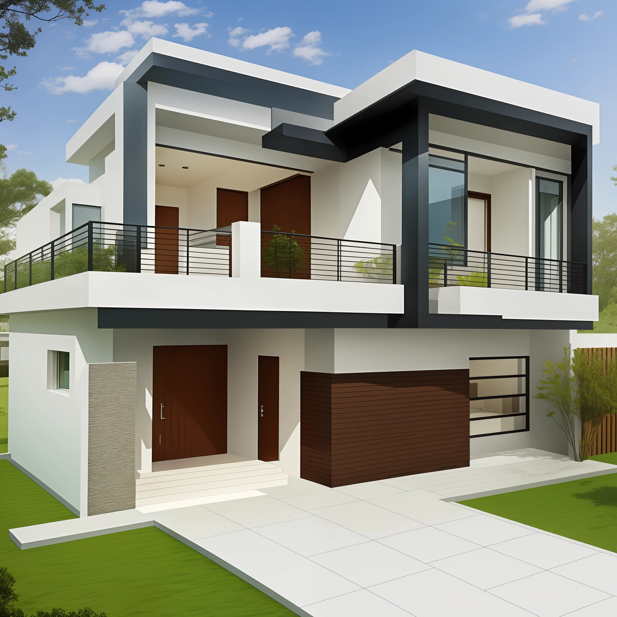 Creates a blueprint of a modern and well-modeled house --auto --s2
