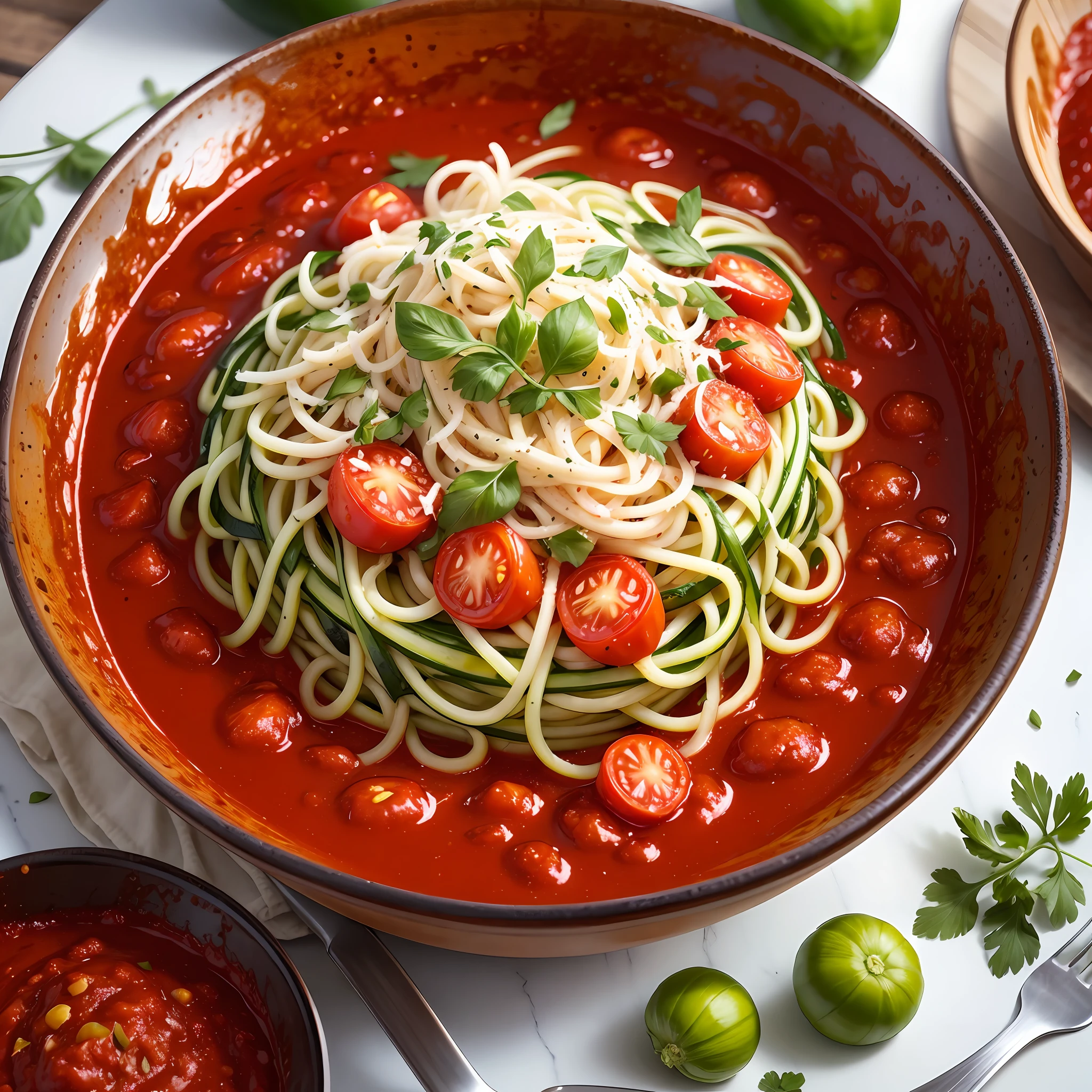 Courgette Spaghetti with Tomato Sauce --auto --s2