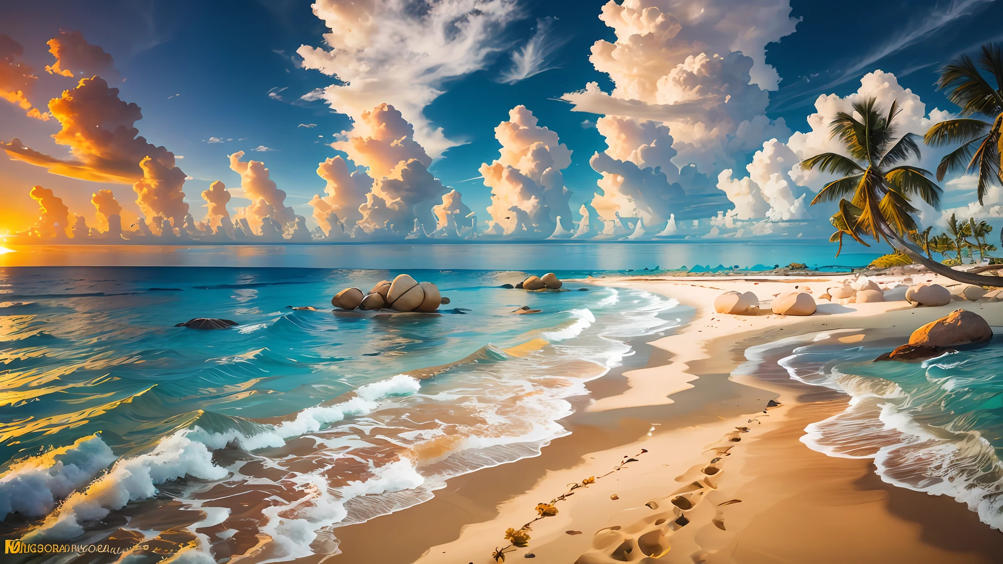 Prompt: Aruba location shot with Nikon D850 and Nikon AF-S NIKKOR 14-24mm f/2.8G ED lens, natural light, style of National Geographic --auto --s2